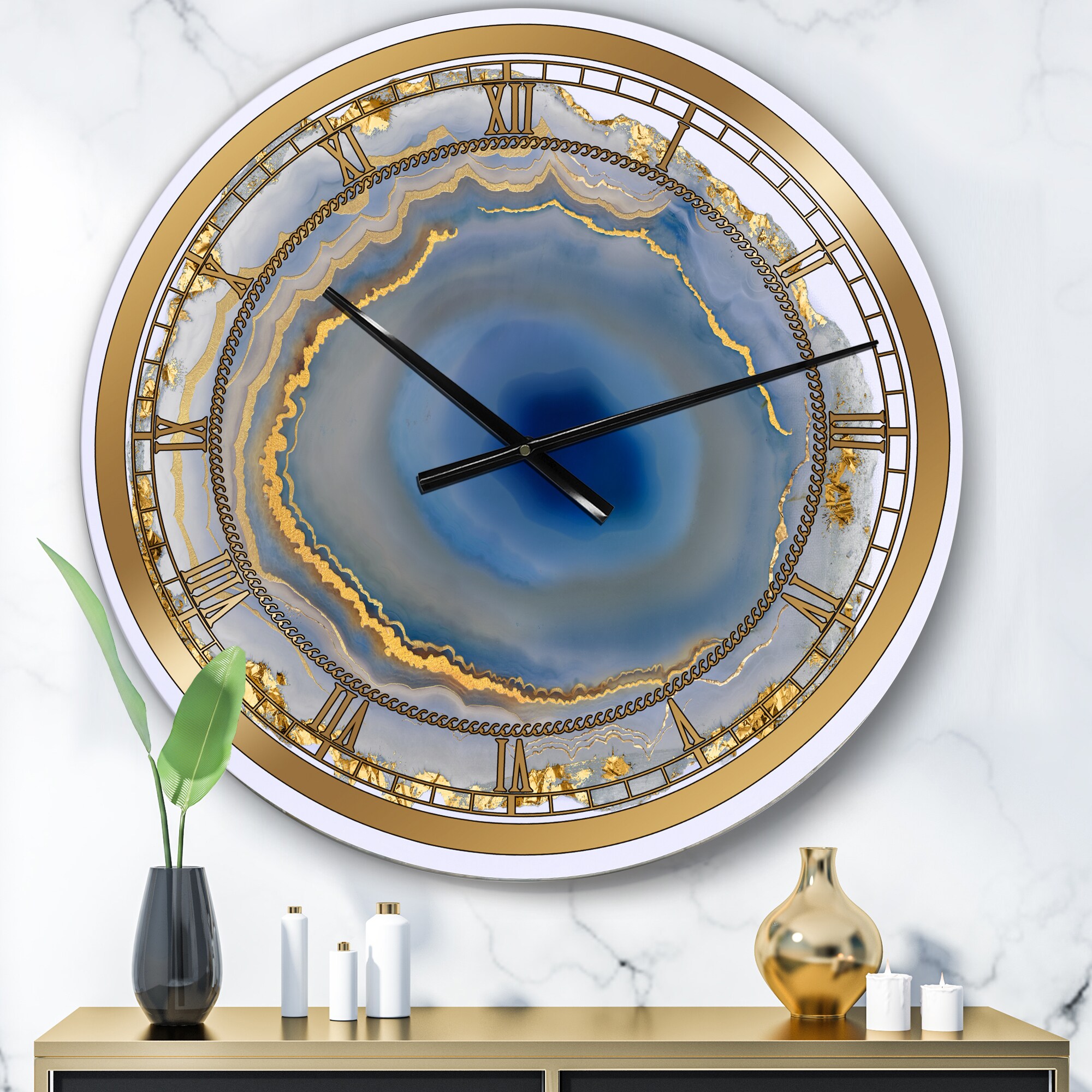 Designart Analog Round Wall Clock in the Clocks department at Lowes.com