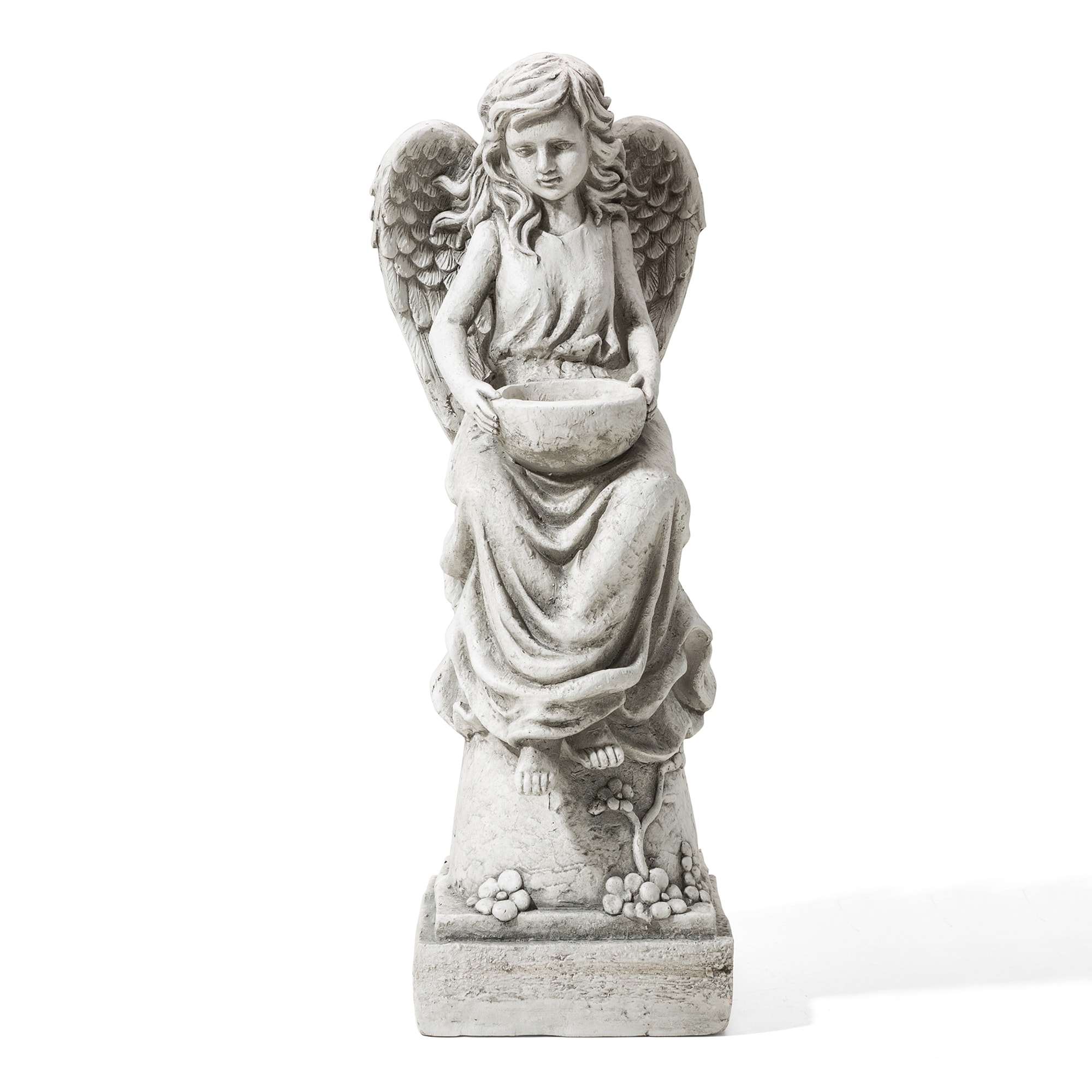 Glitzhome 2025400025 31.25-Inches H x 12.5-Inches W Multiple colors/finishes Angels and cherubs Garden Statue