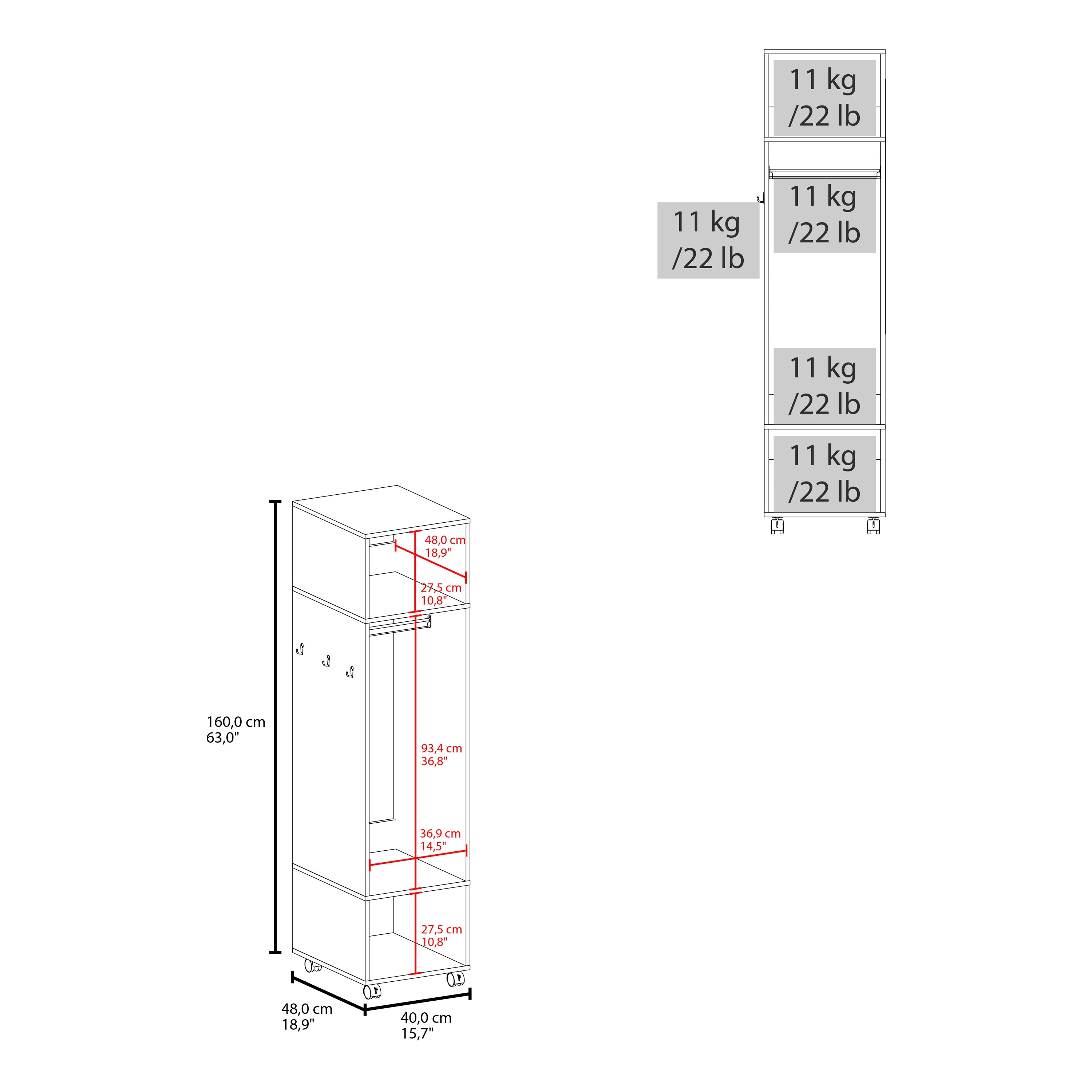 Tinyhomie LW-X-KARL455 Wood-Closet-Shelves - View #5