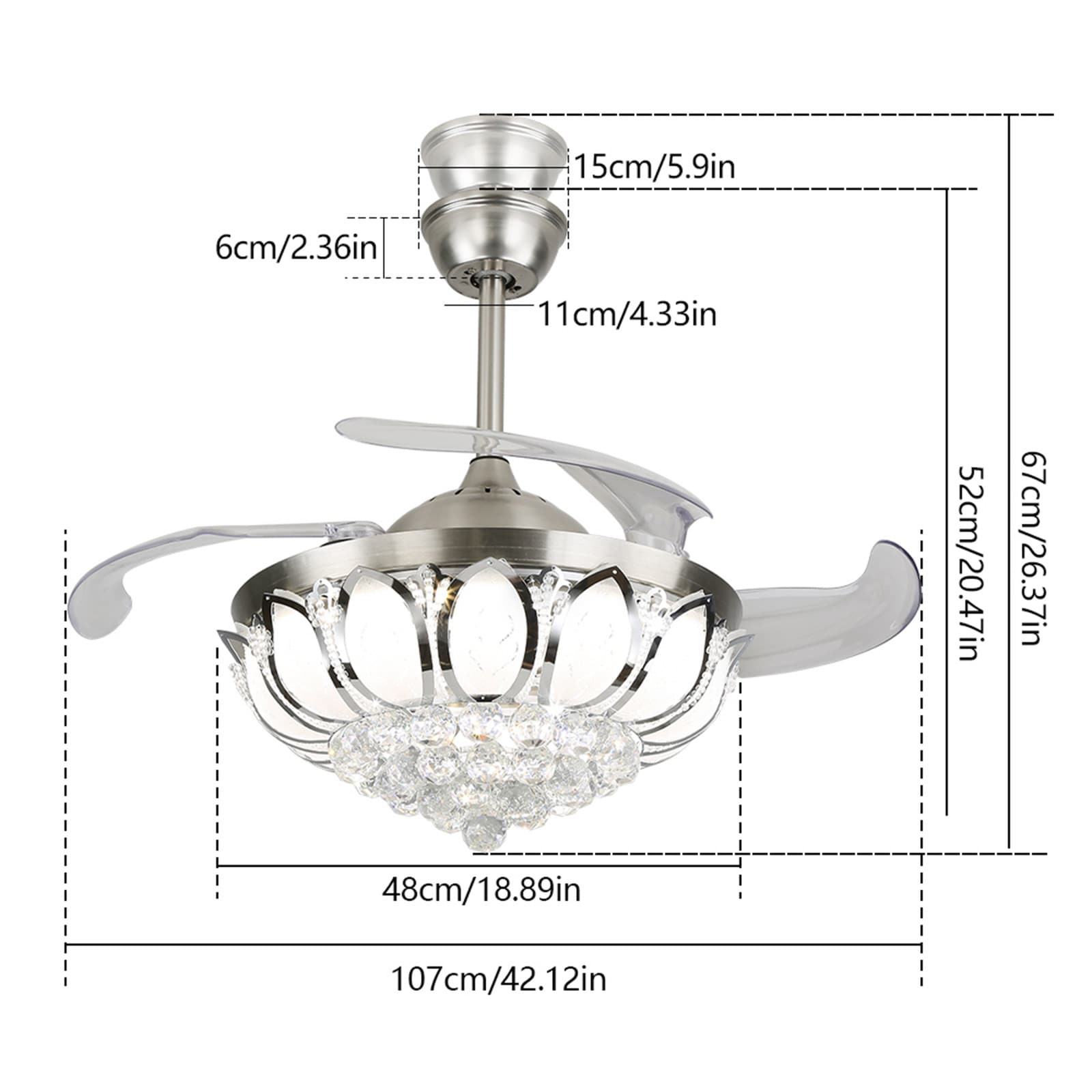 Oukaning HG-HSYXF-1945-1 Ceiling-Fans - View #4