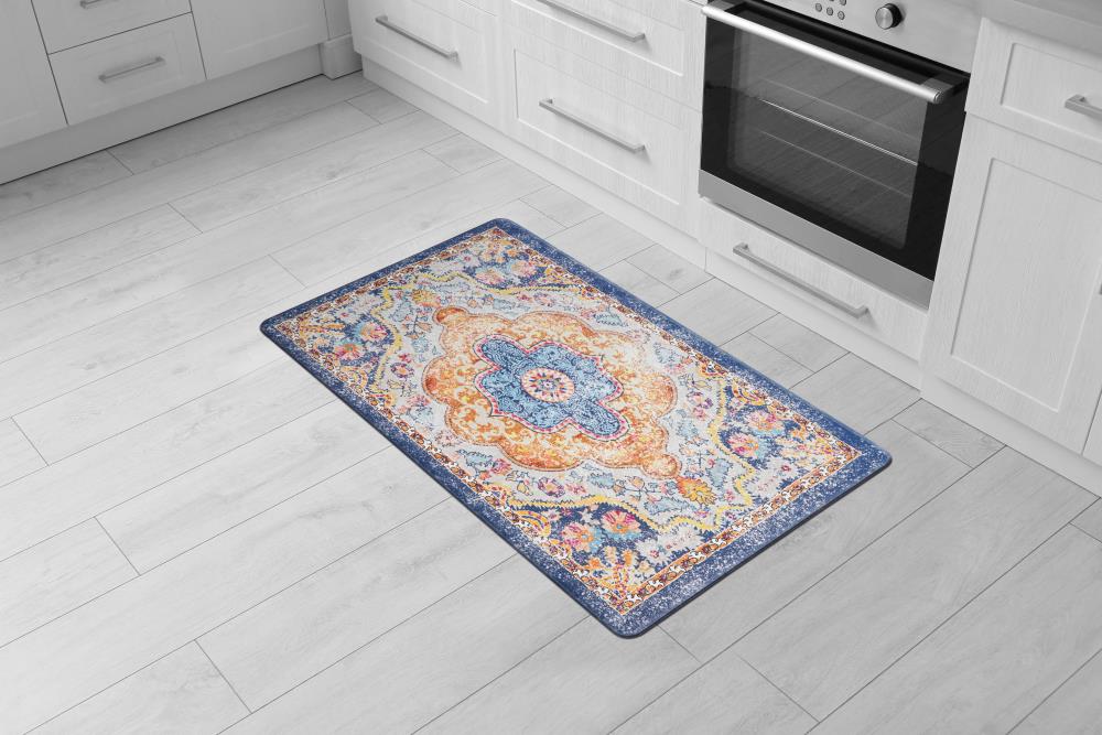 J&V TEXTILES 2-Piece Non Slip Kitchen Mat Rugs Comfort Standing Mats for  Home Kitchen Entrance Door Mat (Cooking Time)