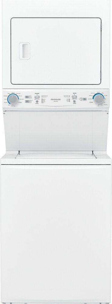 Frigidaire Quick Wash and Dry Cycle, Maxfill and Long Vent Electric Stacked Laundry Center with 3.9-cu ft Washer and 5.6-cu ft Dryer