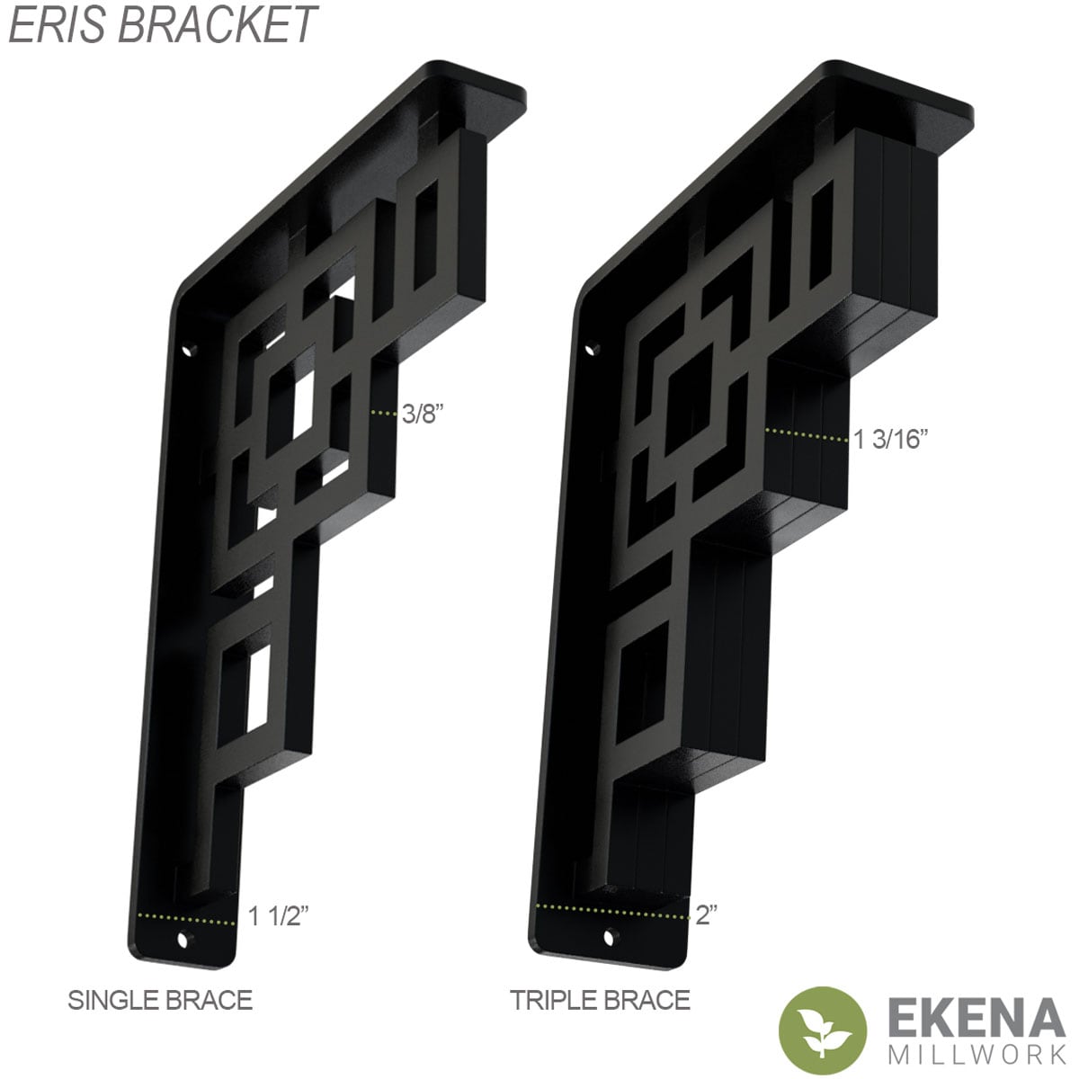 Ekena Millwork BKTM01X10X12SERASV Mending-Plates-Brackets-Braces - View #2