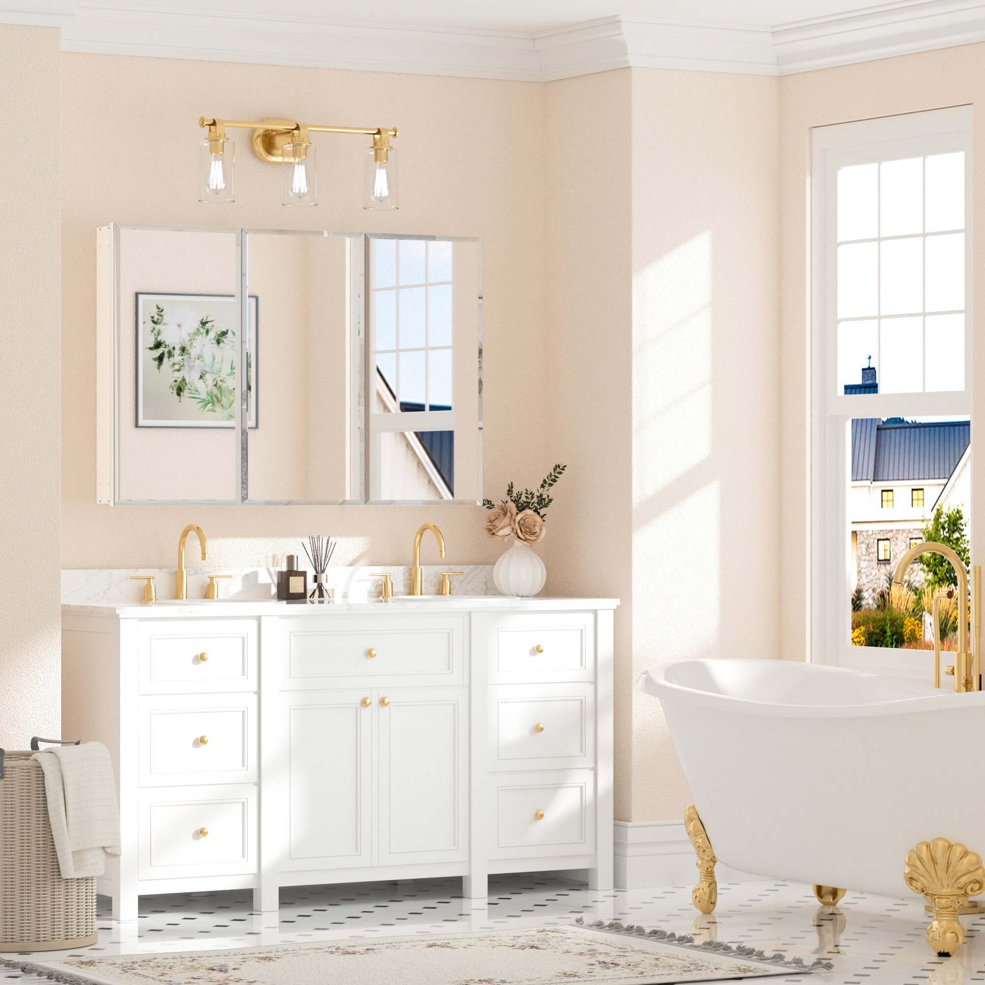 Keonjinn LW-JG-FJXP-12181-WH Bathroom-Medicine-Cabinets - View #2