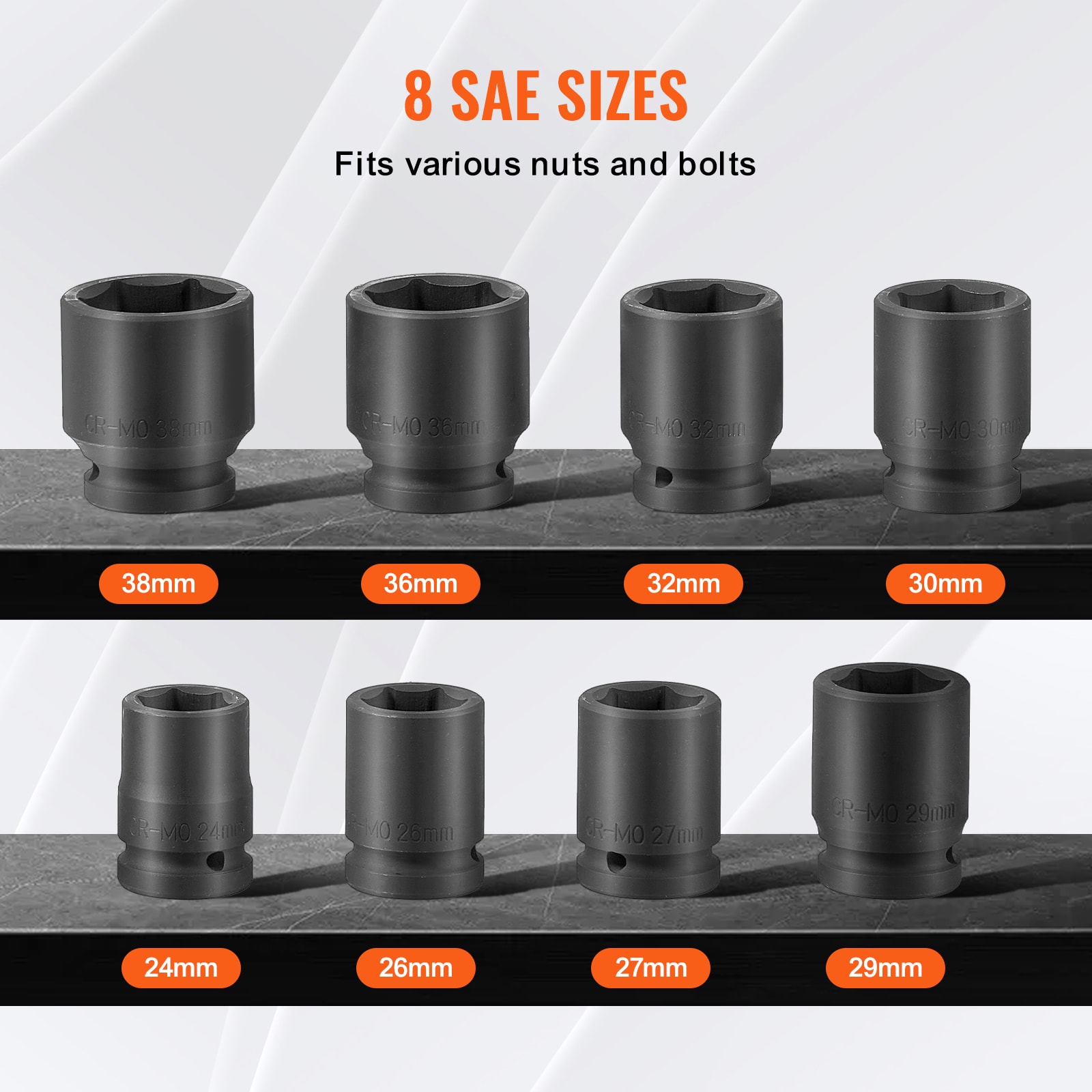 VEVOR SCZLMTTCZLM306228V0 Impact-Socket-Sets - View #3
