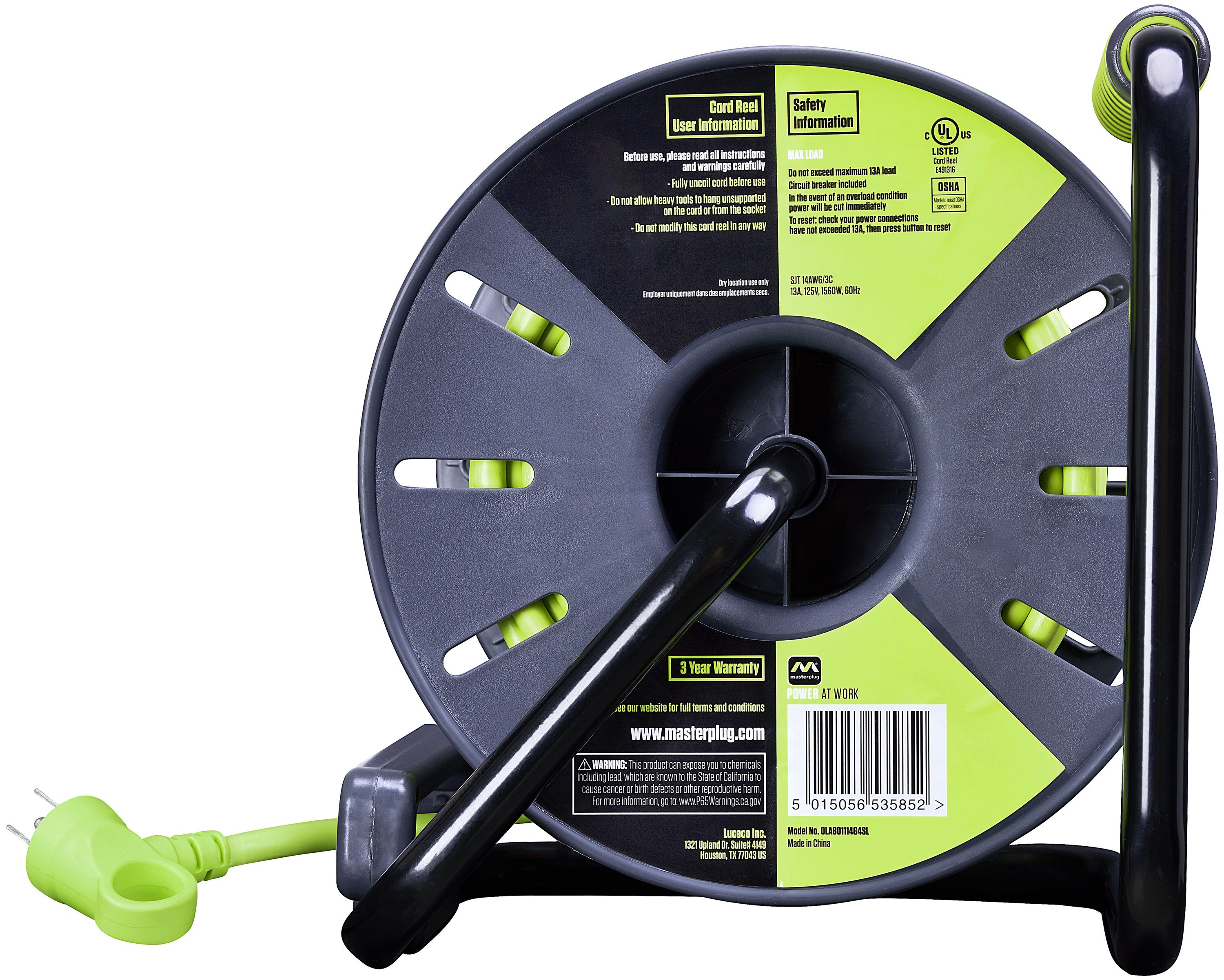 Masterplug OLA801114G4SL-US Cord-Reels-Management-Storage - View #5