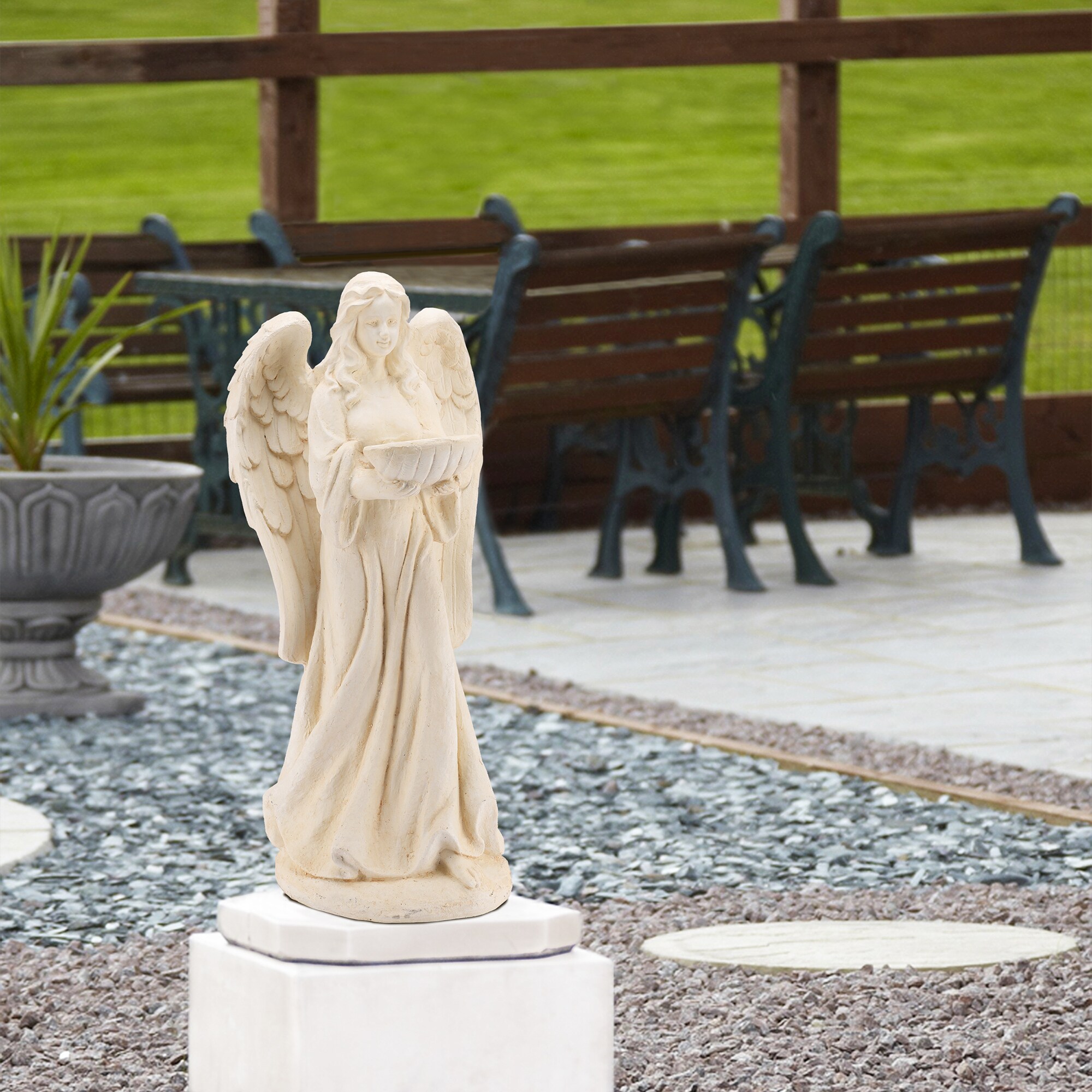 LuxenHome WHST1279 Garden-Statue - View #4