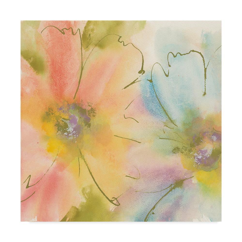 Trademark Fine Art WAP05695-C1414GG Framed 14-in H x 14-in W Abstract Print on Canvas
