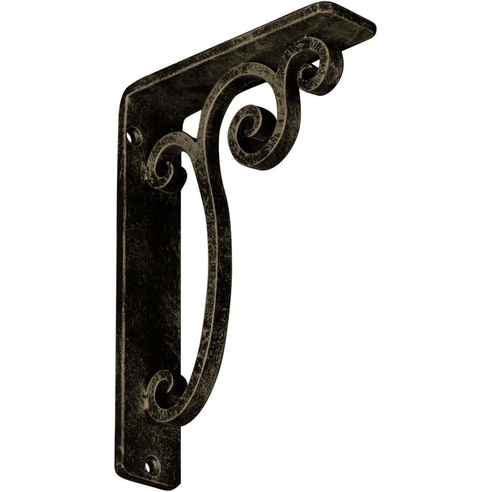 Ekena Millwork BKTM01X05X08SAVAPG Avery 5.5-in x 1.5-in x 8-in Antique gold Wrought iron Mounting bracket
