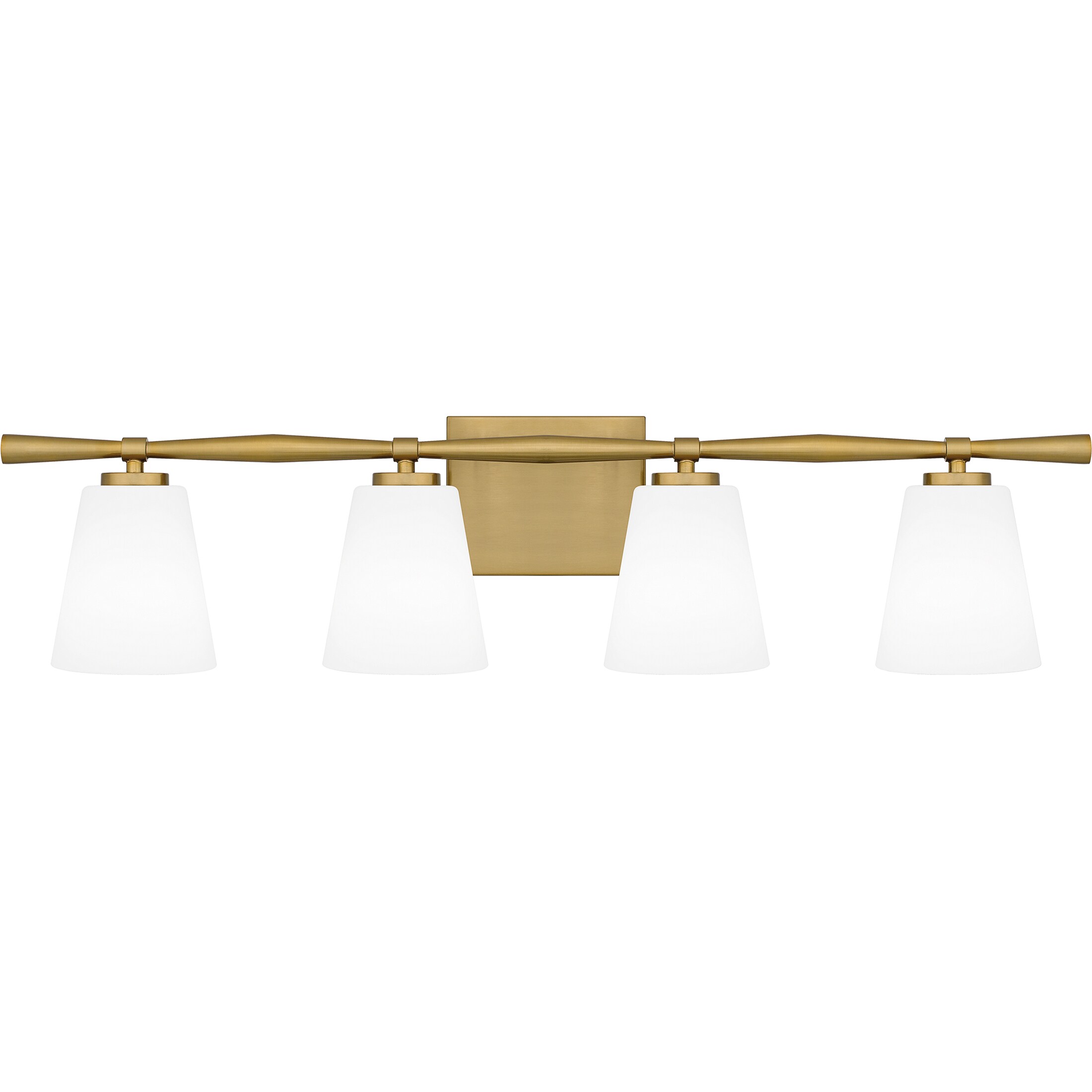 Quoizel BID8631AB Brindley 31.25-in 4 -Light Brass Transitional Vanity light