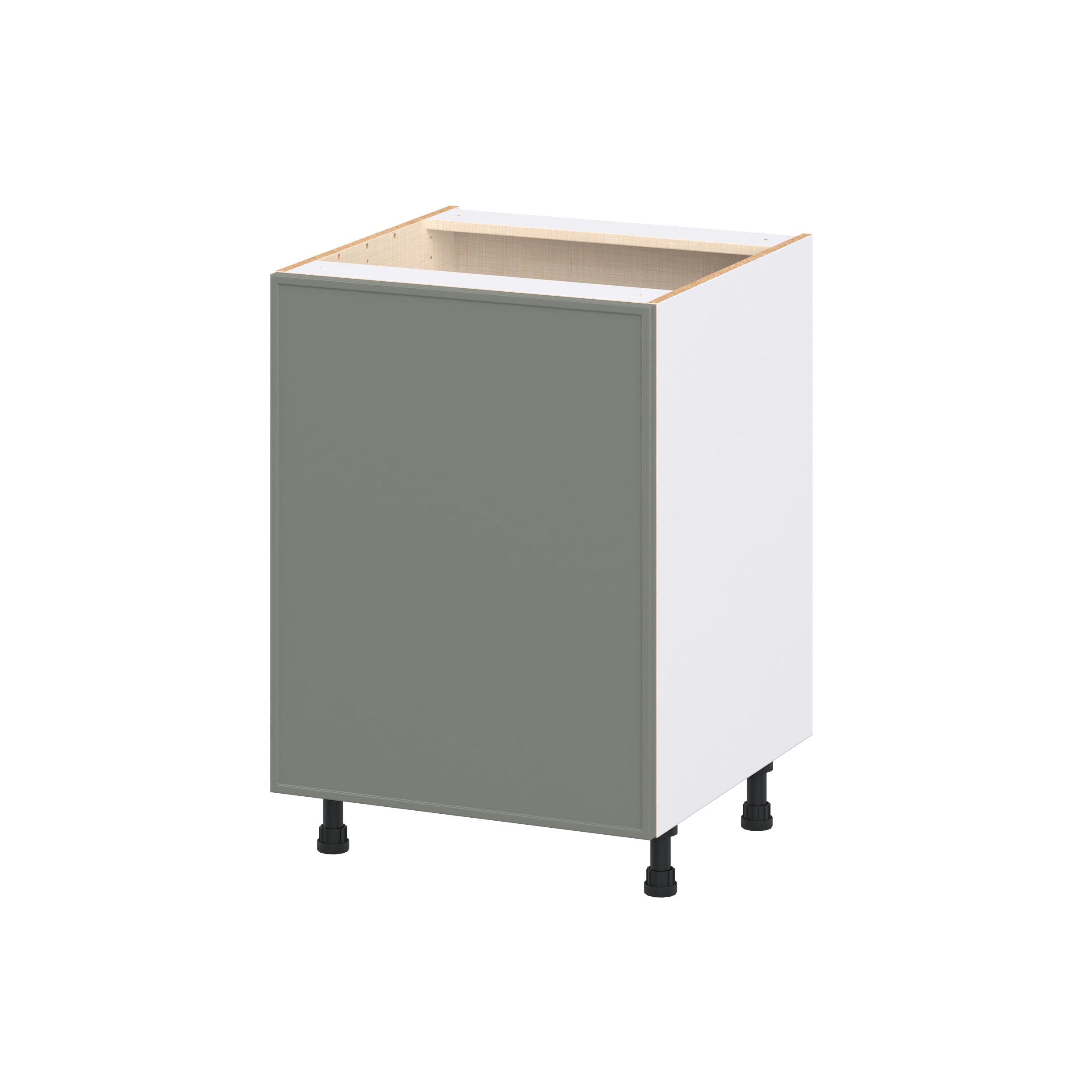 Hugo&Borg Concord 24-in W x 34.5-in H x 24.66-in D Moss Green Painted Base Fully Assembled Cabinet Flat Panel Slim shaker