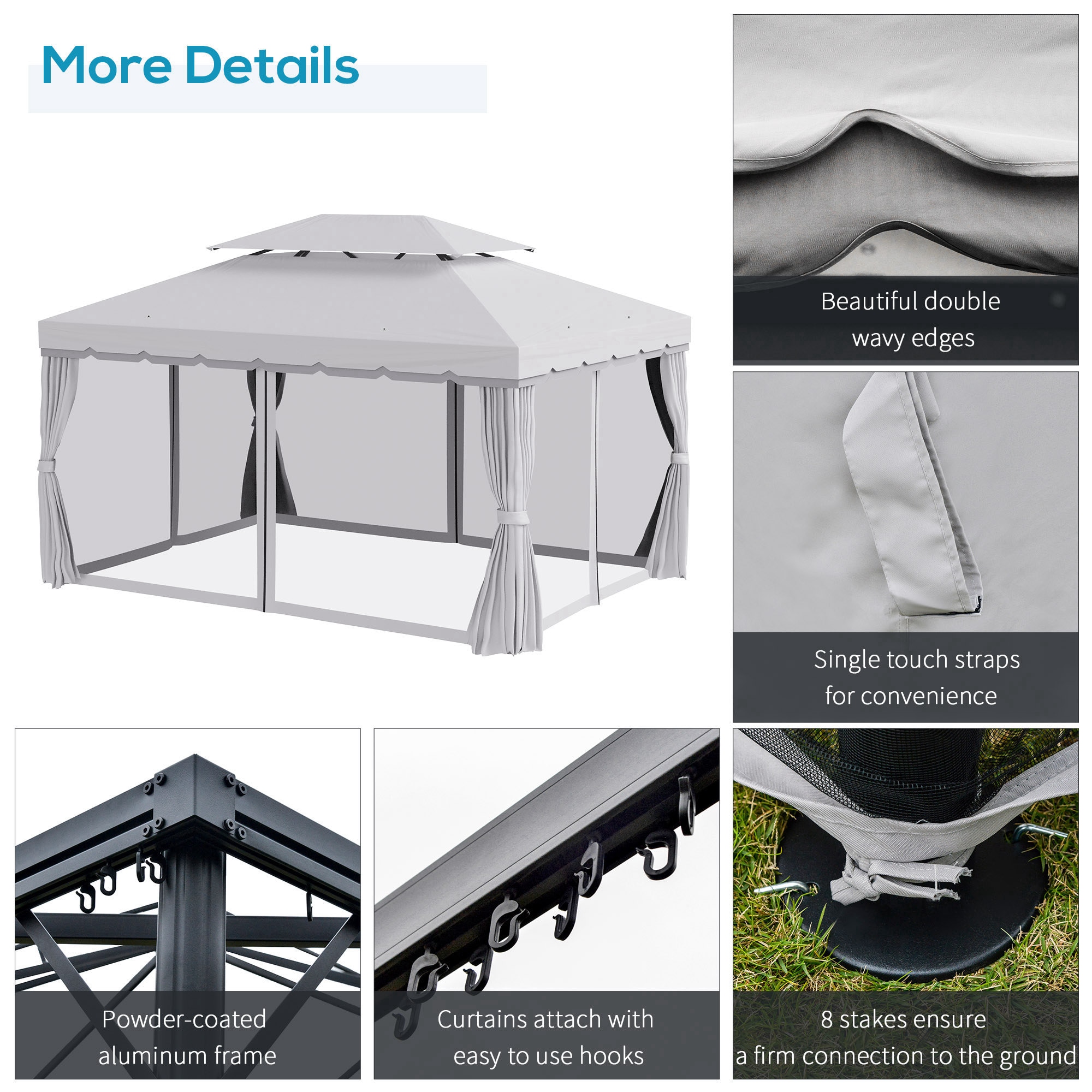 WELLFOR GAS0155 Wood-Resin-Gazebos - View #8