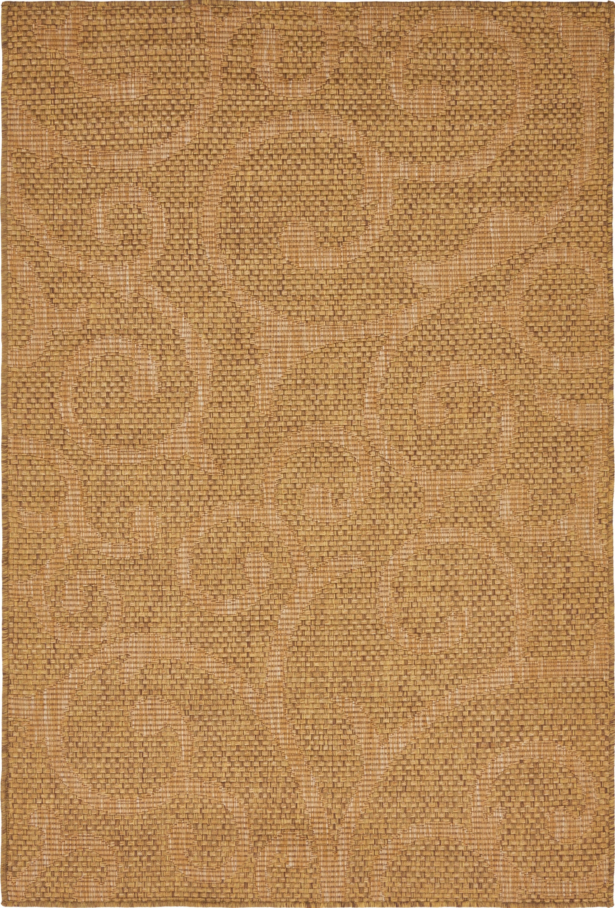 Unique Loom 3135666 Vine Outdoor 4 x 6 (ft) Loomed Polypropylene Brown/Beige Rectangular Indoor/Outdoor Damask Bohemian/Eclectic Area rug