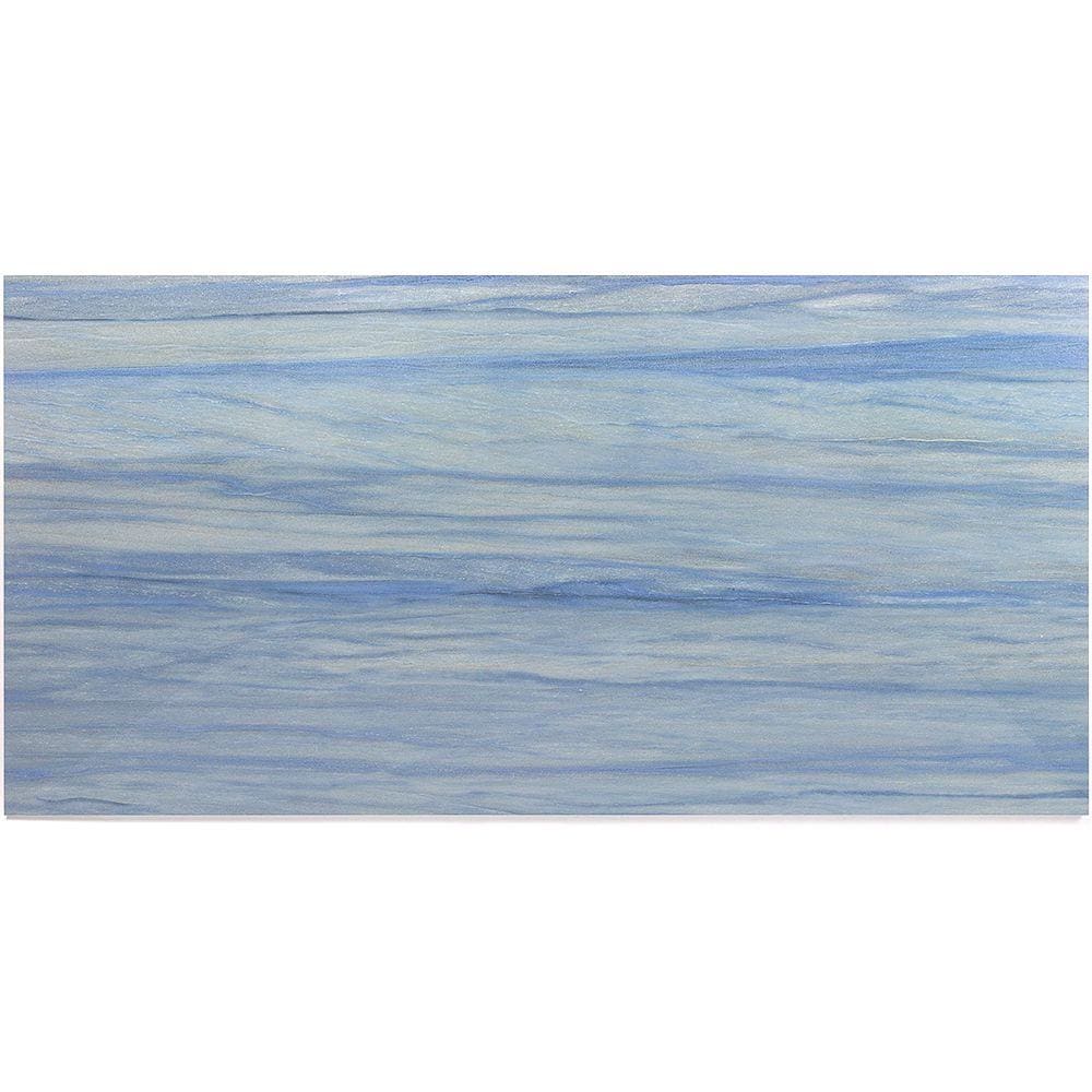 Artmore Tile EXT3RD103797 Sample - Puro Azul 4-in x 8-in Polished Porcelain Marble look Floor and Wall Tile