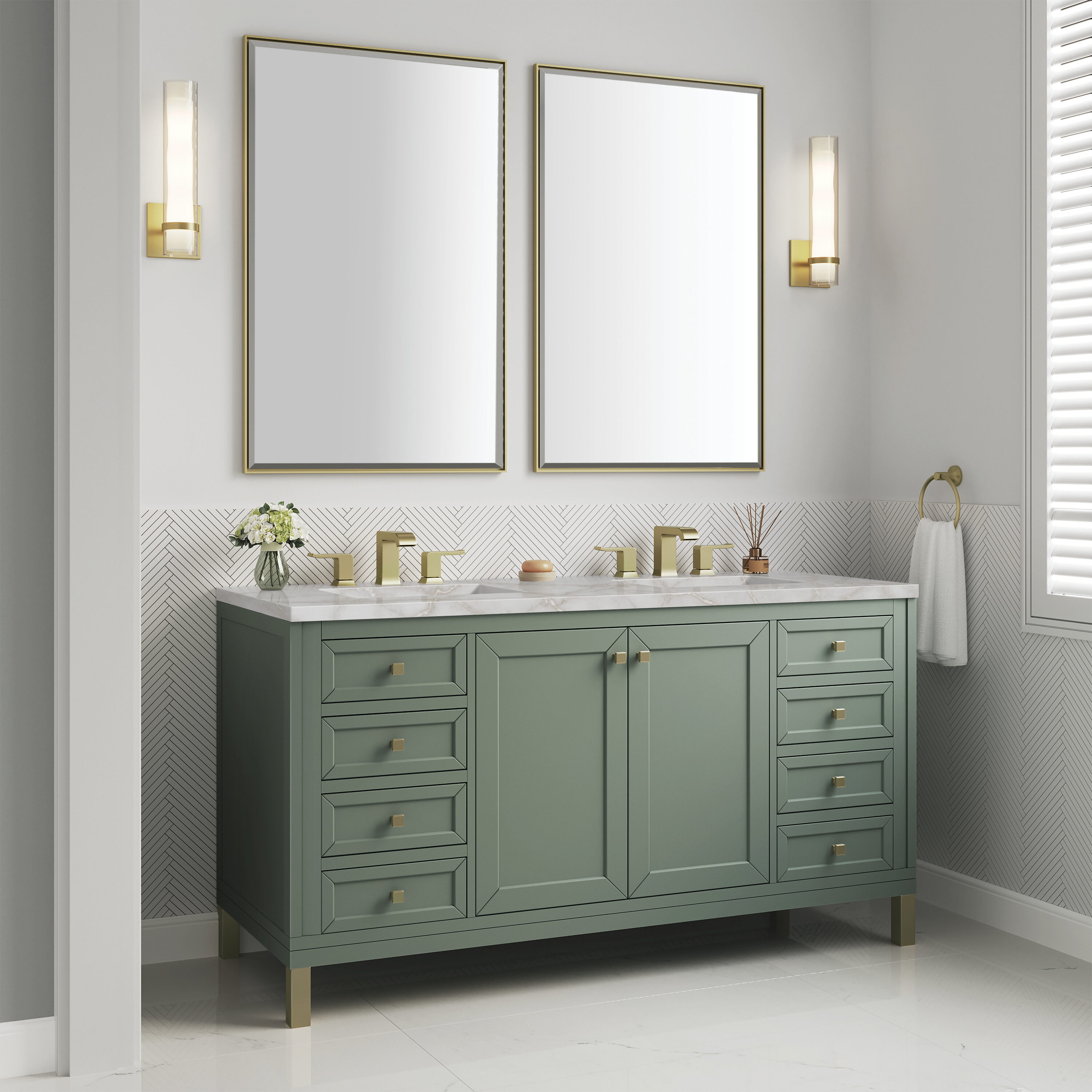 James Martin Vanities 305-V60D-SC-3VSL Bath-Vanity-Combo - View #3