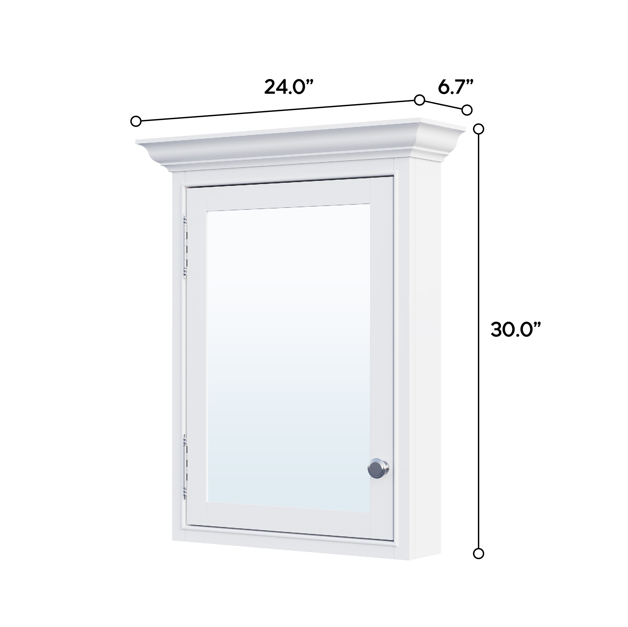 WELLFOR EX2BMFL-24-32 Bathroom-Medicine-Cabinets - View #8