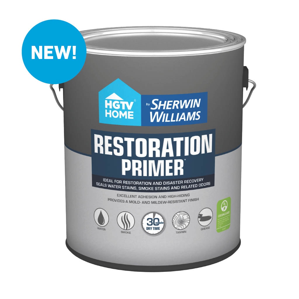 HGTV HOME by Sherwin-Williams HP6033896-16 Restoration Interior/Exterior High hiding Water-based Primer ( 1-gallon )