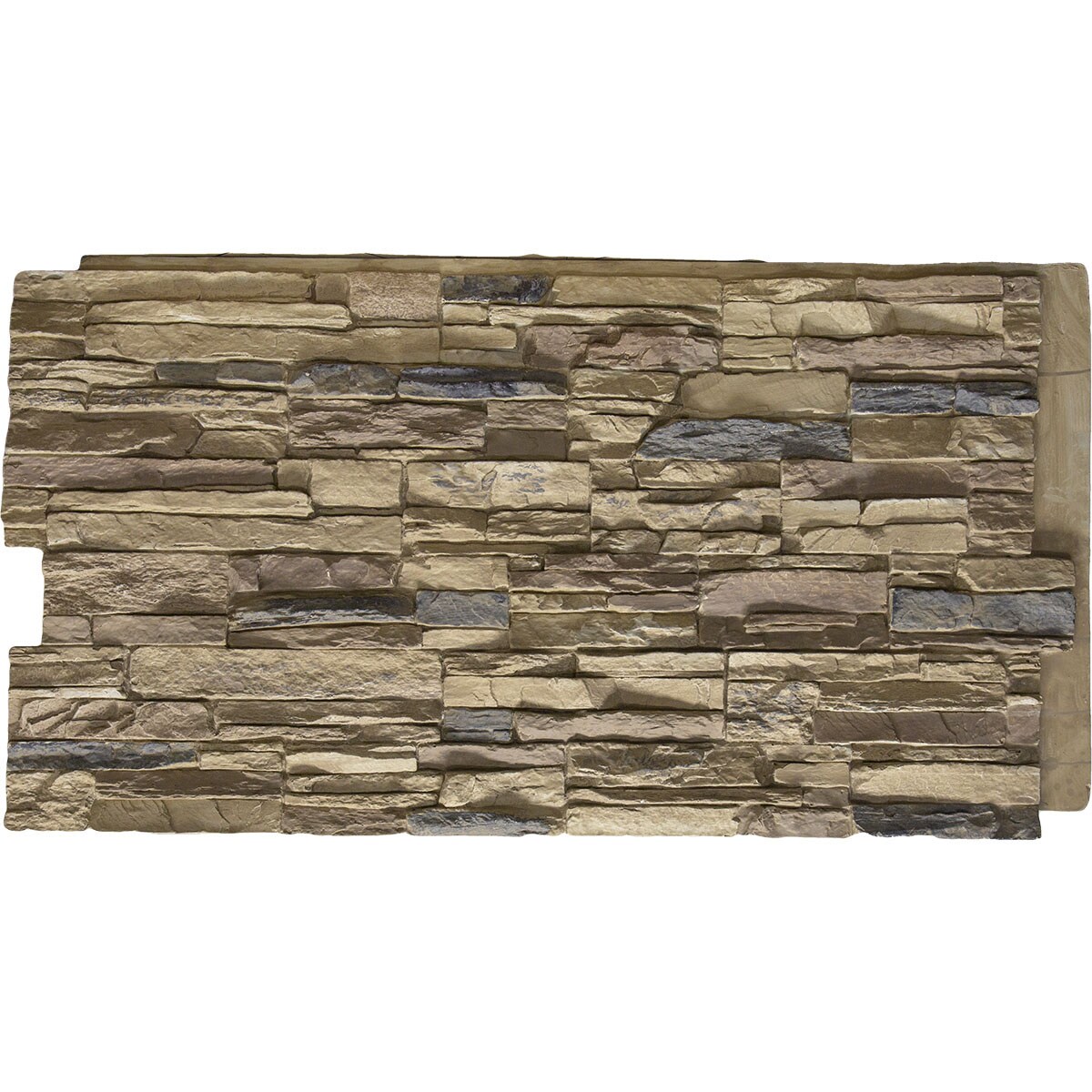 Ekena Millwork Canyon Ridge Stacked Stone 8-sq ft Colfax Faux Stone ...