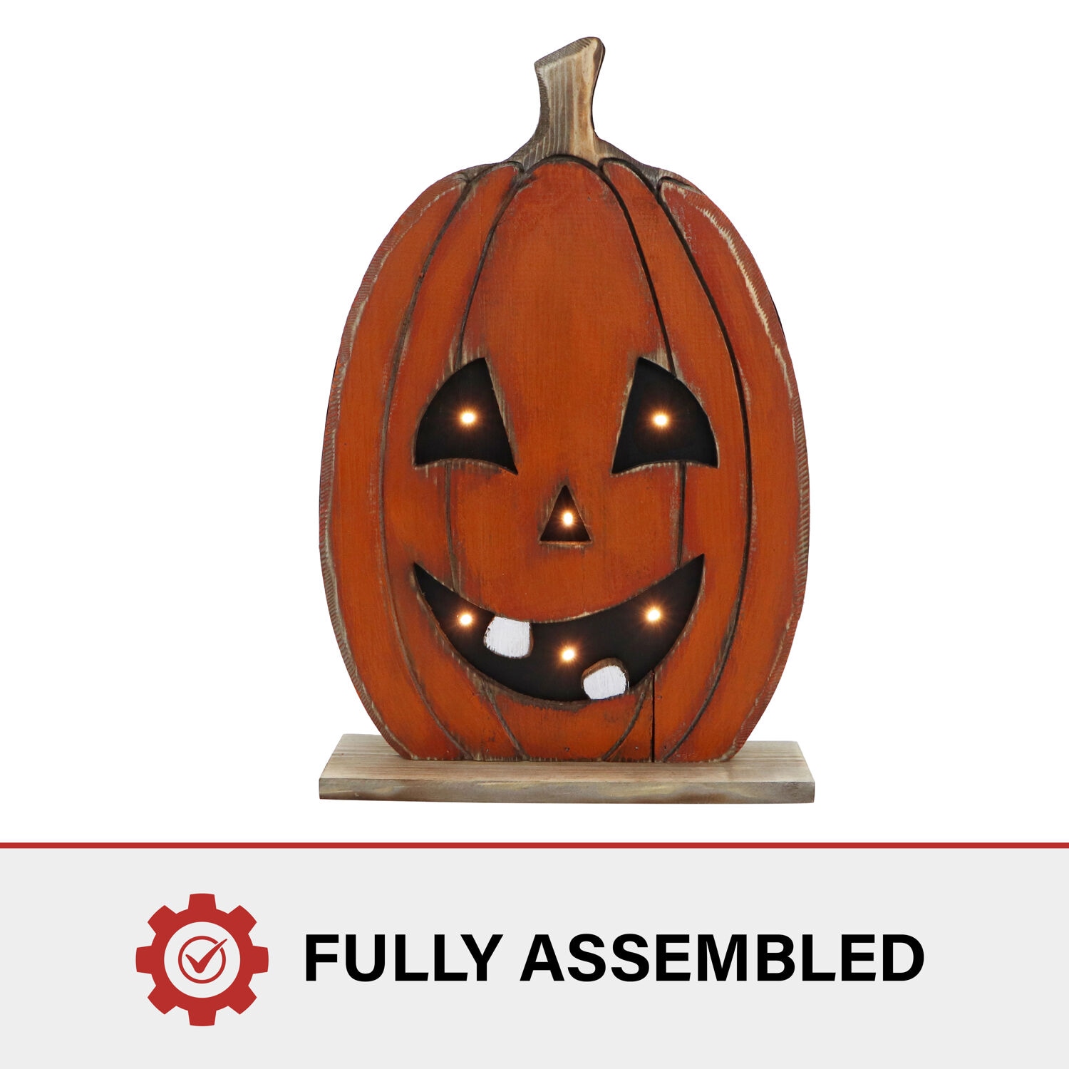 Haunted Hill Farm HHWOODPMP-1OR Table-Halloween-Decor - View #7