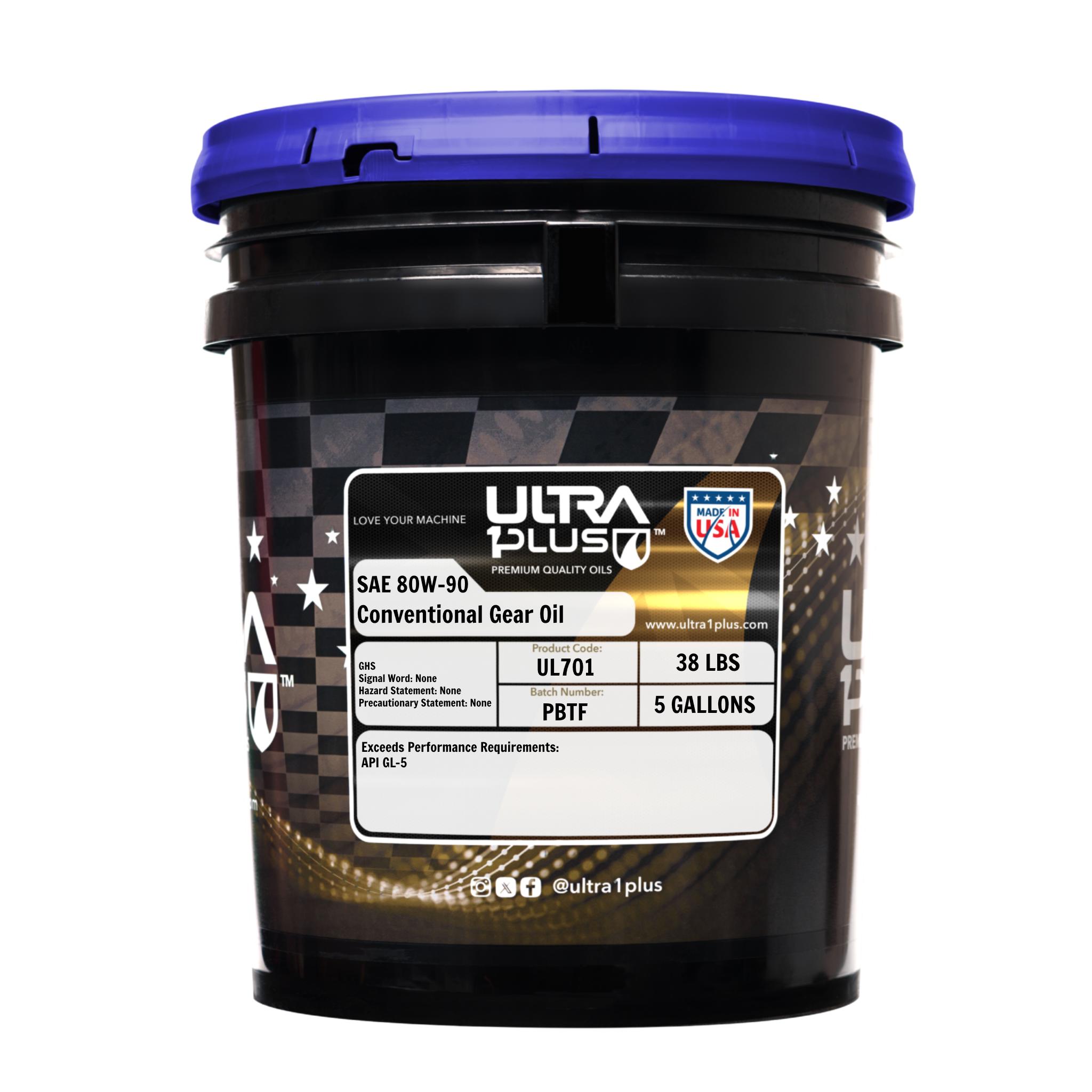 Ultra1Plus UC8090GL5P  SAE 80W-90 Gear Oil API GL-5 5 GAL PAIL