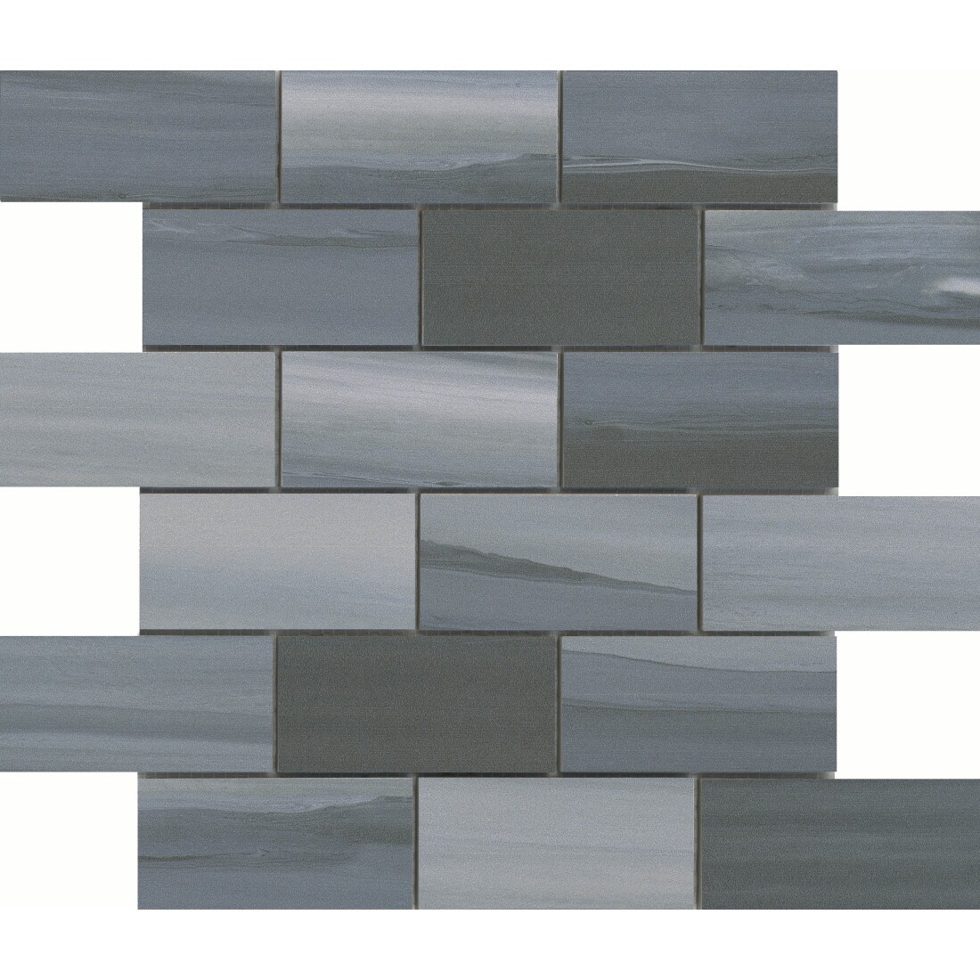 Emser F49NOVABL1212MOF Nova Blue 12-in x 12-in Matte Porcelain Brick Patterned Tile (3.88-sq. ft/ Carton)
