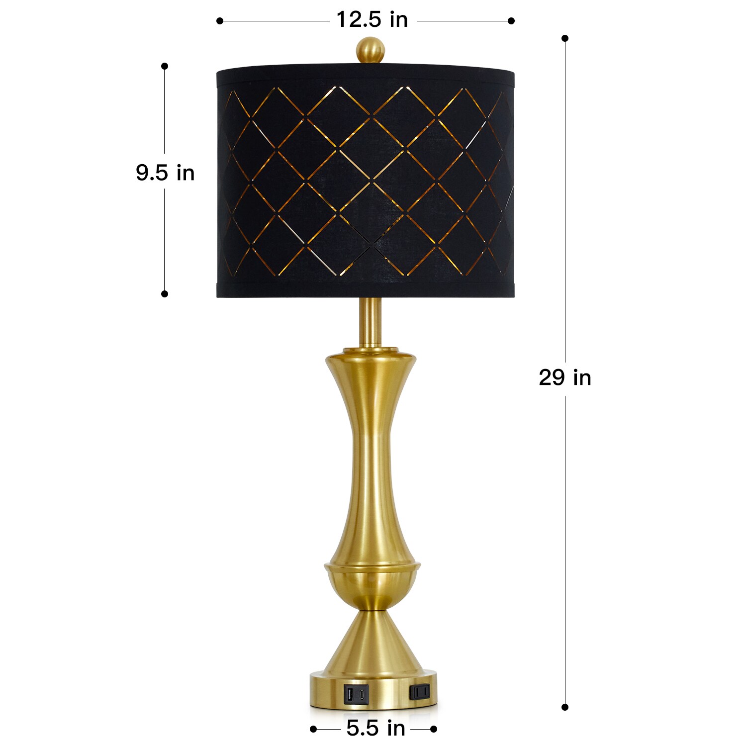 UrFurnishings TD-878 Table-Lamps - View #4