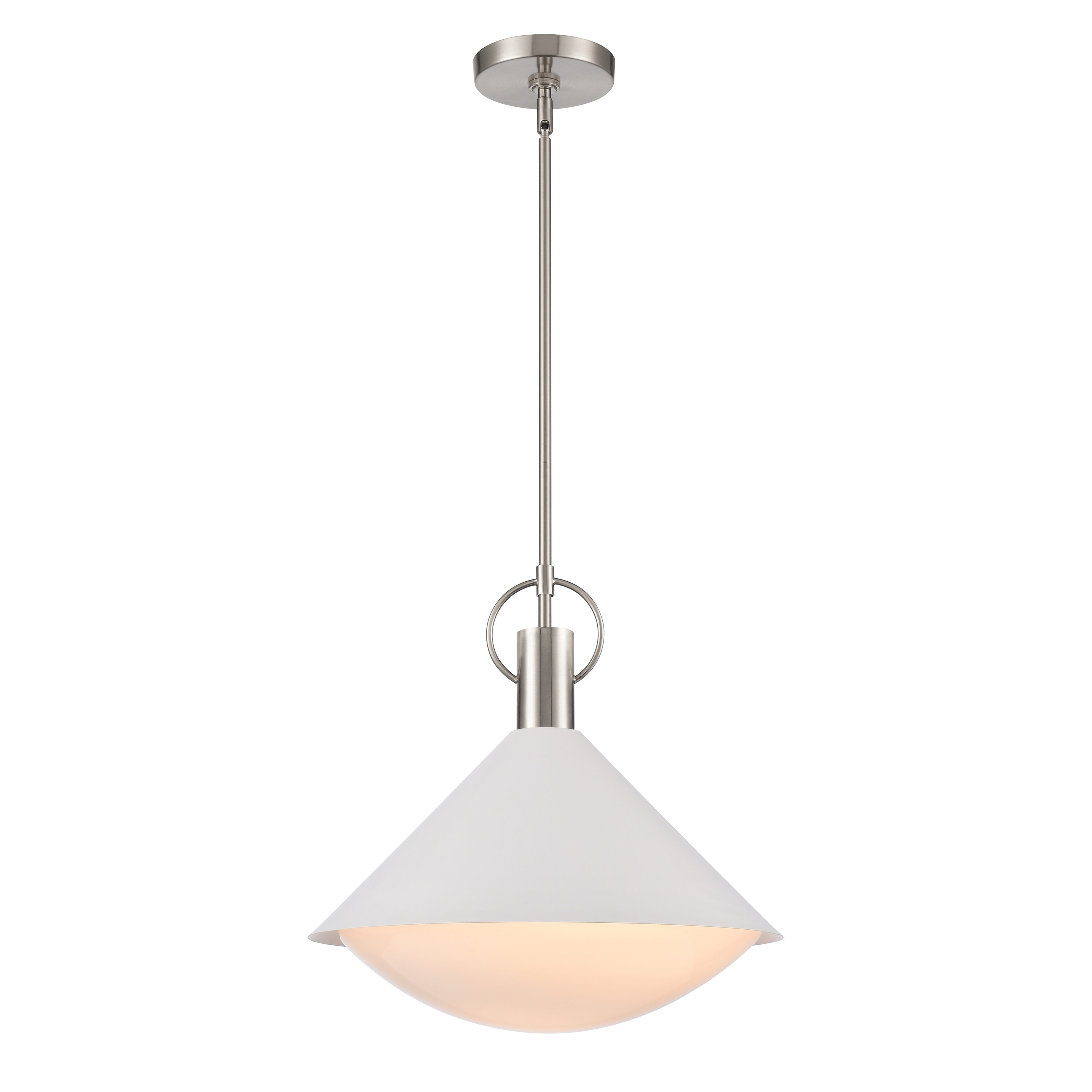 Westmore by ELK Lighting LW-202302010103 Holly Satin Nickel Transitional Cone Medium Hanging Pendant light