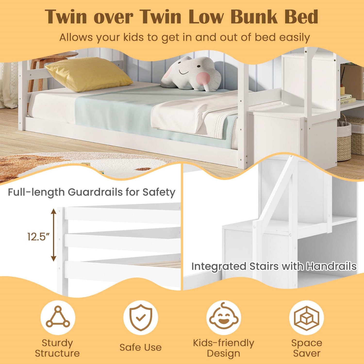 Costway CSHY004199 Bunk-Beds - View #9
