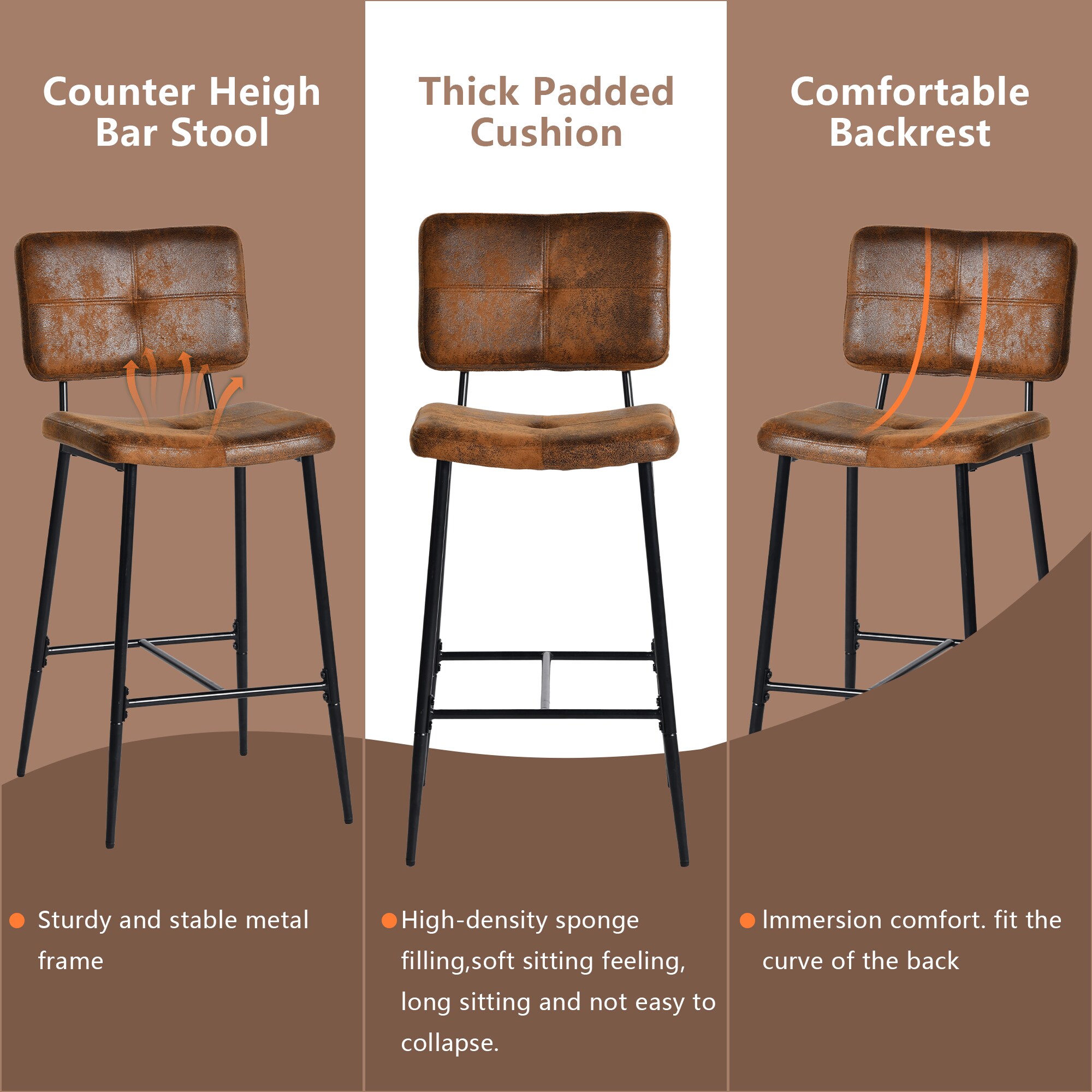 Homy Casa POMONA BAR 2 stools - View #7