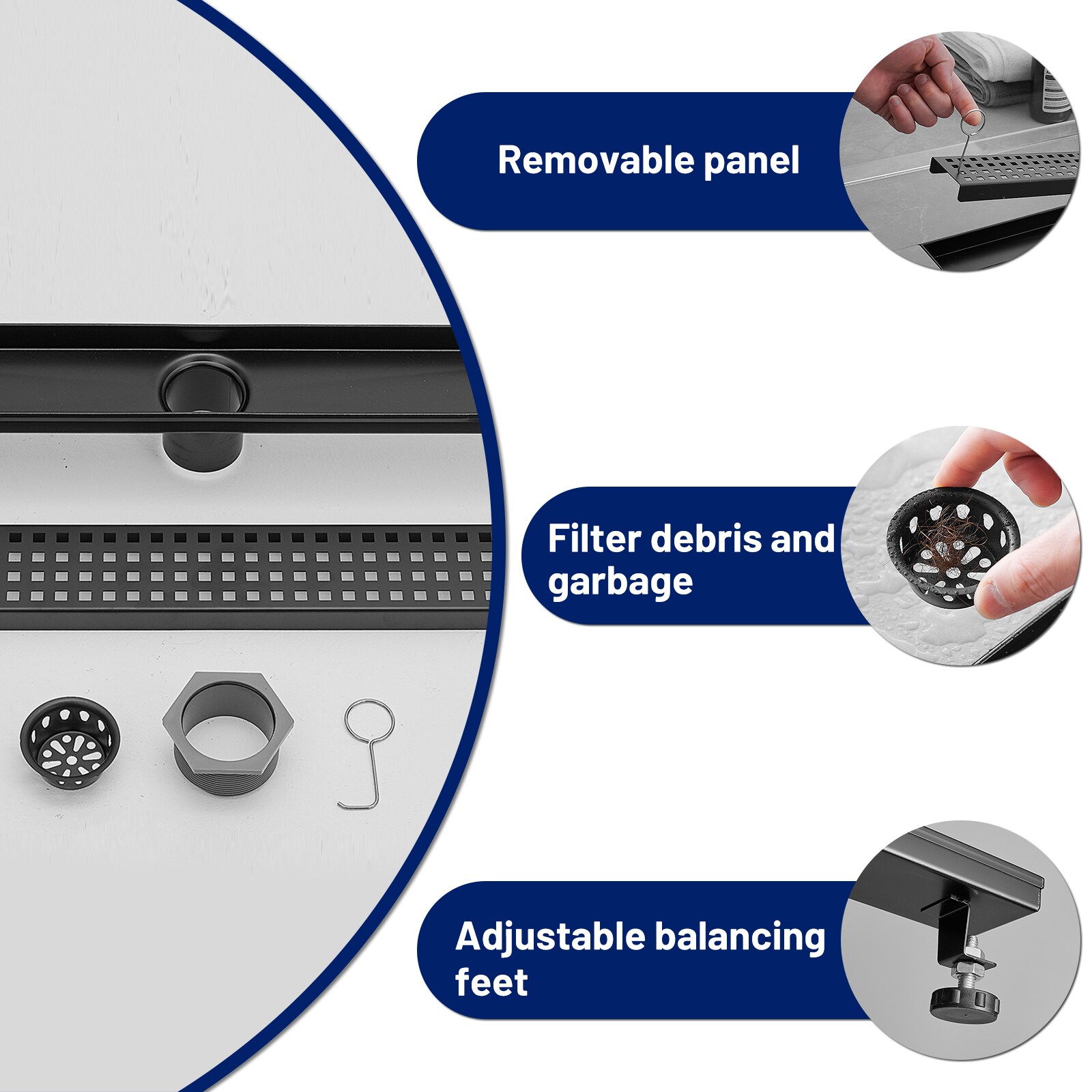 BWE A-9FD02-BLACK Drains-Flanges - View #4