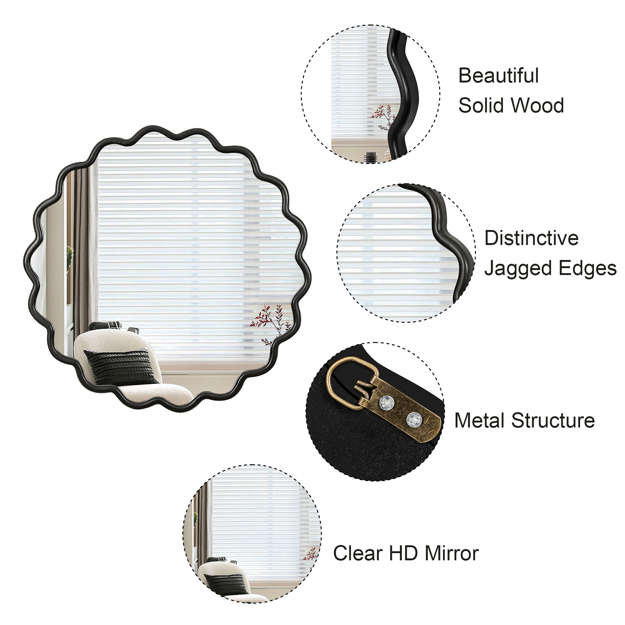 SINOFURN SYD240003BK Decor-Mirrors - View #11