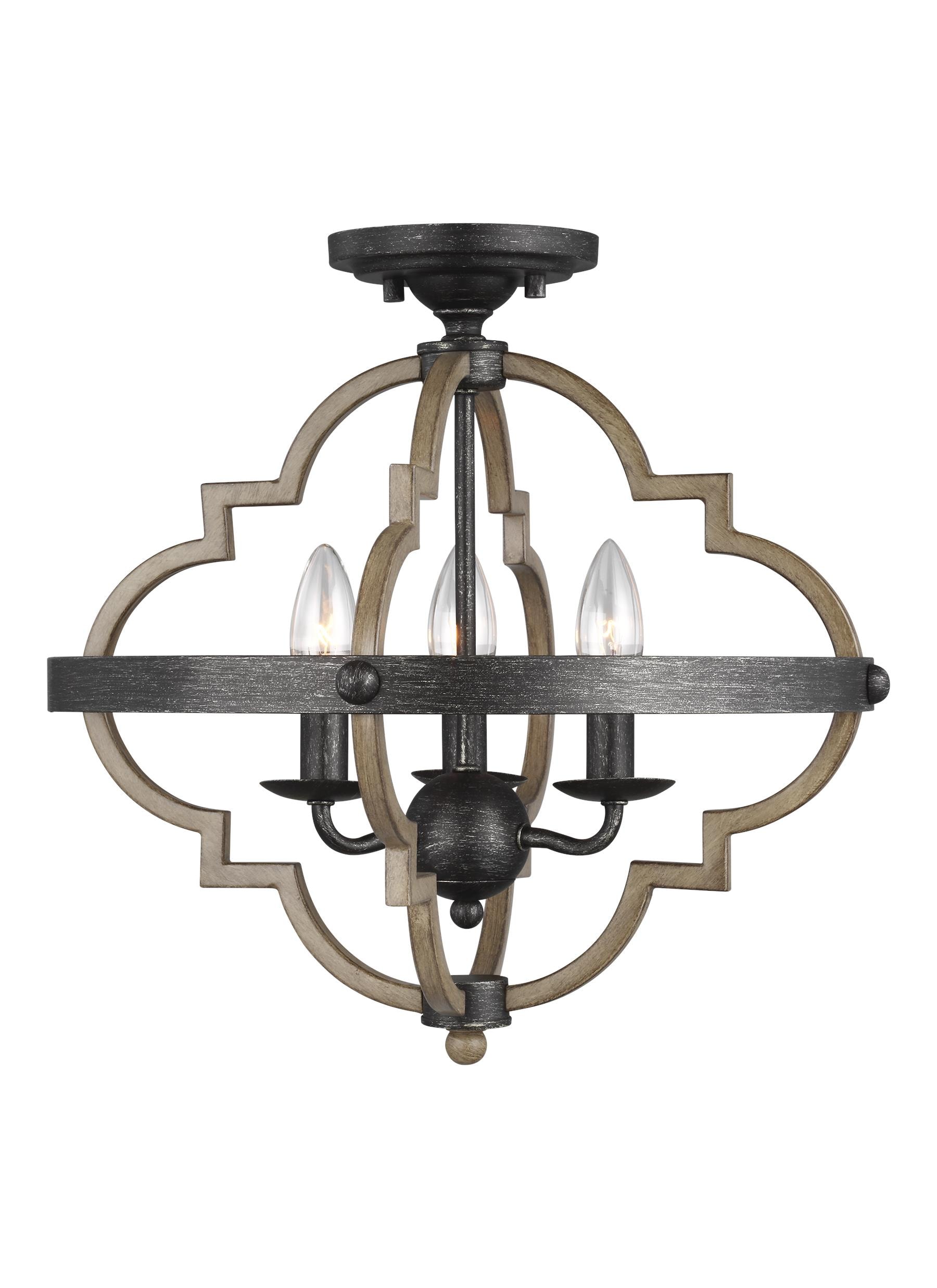Generation Lighting 7724903EN-846 Socorro 1-Light Stardust LED Semi-Flush mount light ENERGY STAR