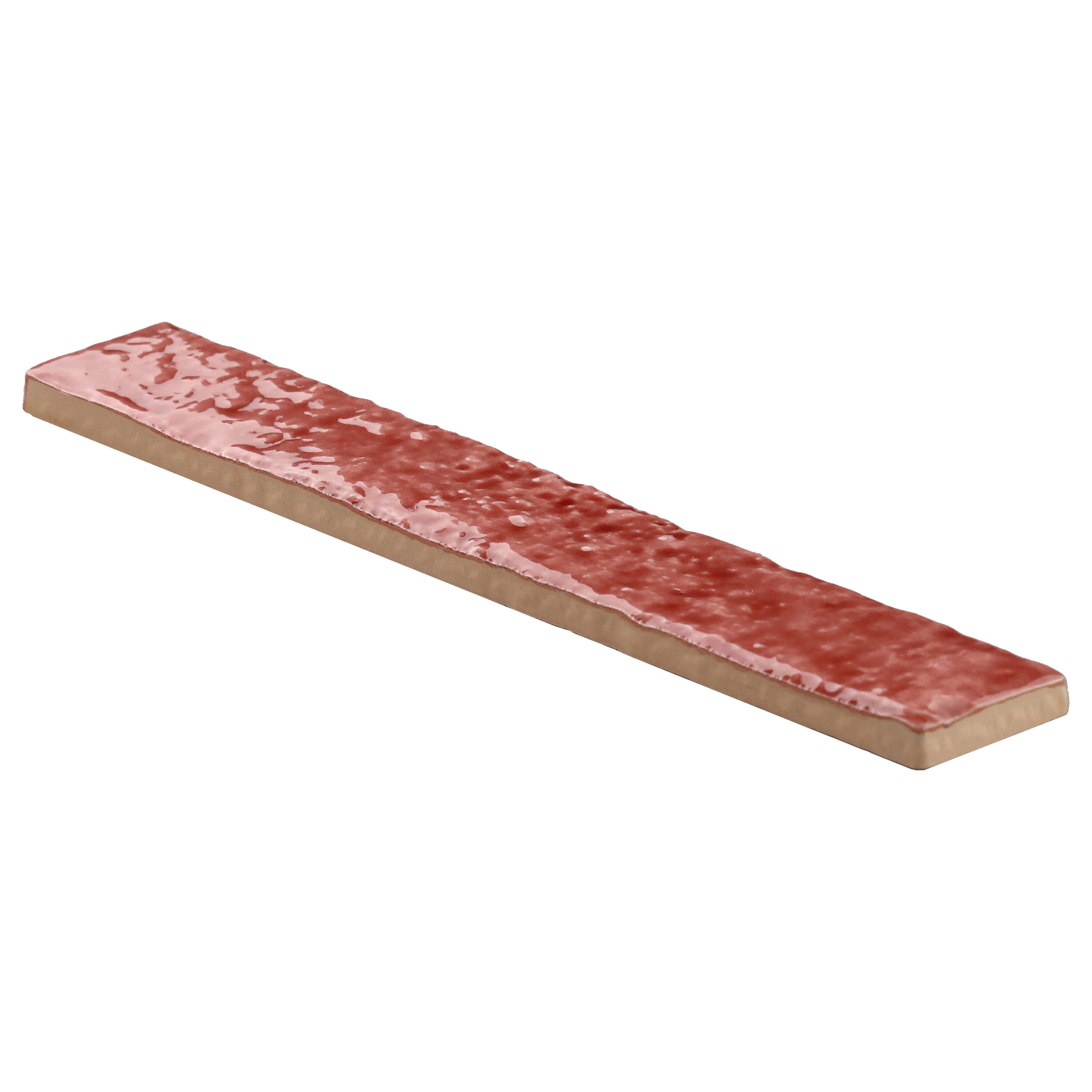 Virtuo Pink Crackled Ceramic Subway Wall Tile 2x10