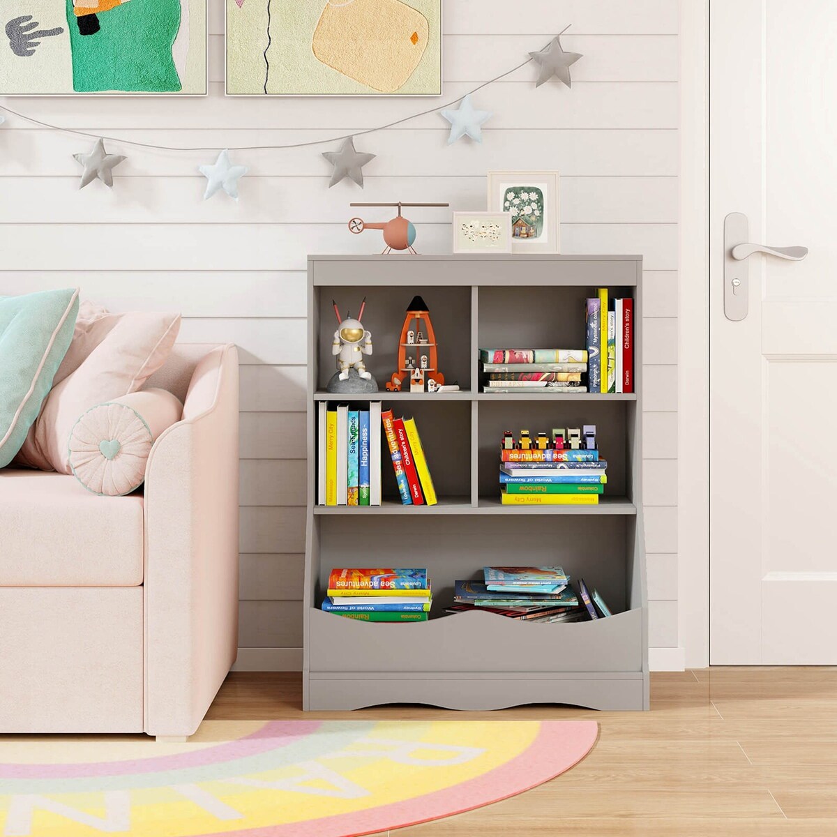 Costway HW64061GR Kids-Bookcases - View #2