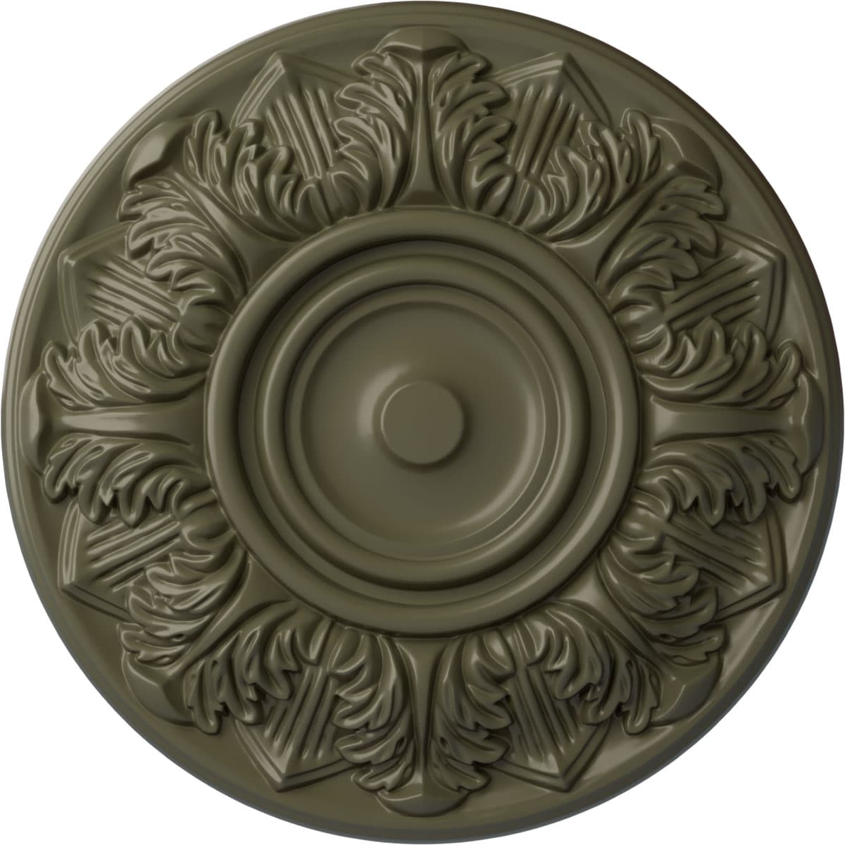 Ekena Millwork CM13WHPTF Whitman 13-in W x 13-in L Painted Turtle Polyurethane Ceiling Medallion