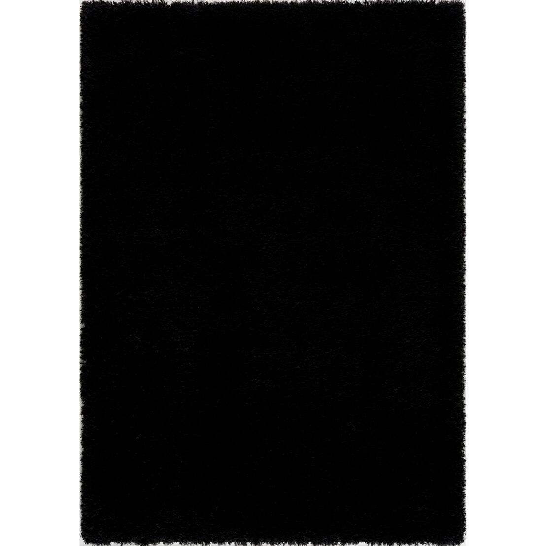 LBaiet ML755C57 BLACK Malibu 5 X 7 Black Indoor Solid Area Rug