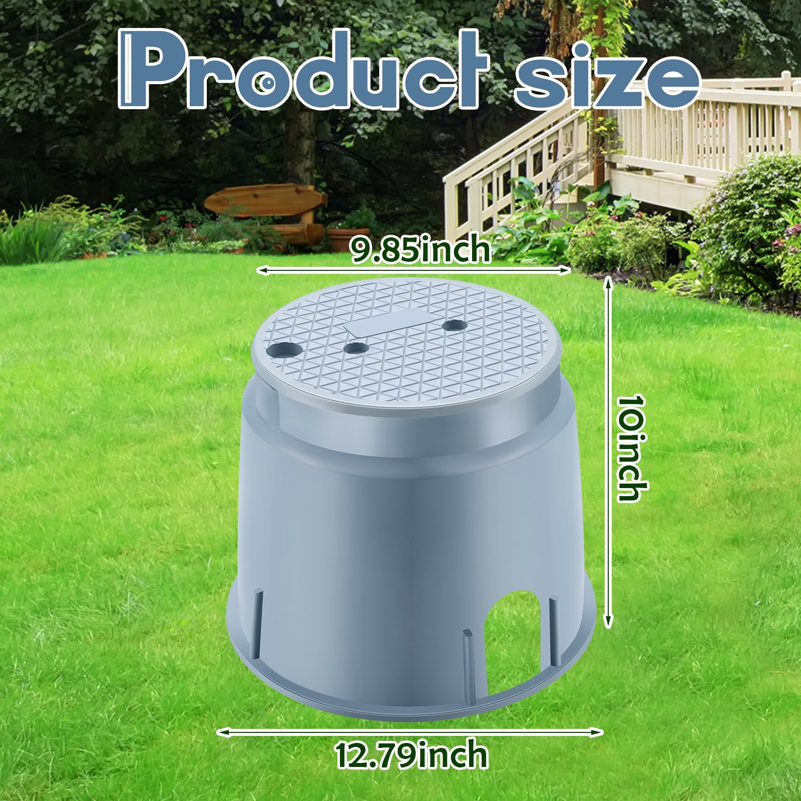 Phyfalip 1 Pc 910 Electrical Splice Box 10 Inch Diameter Underground ...