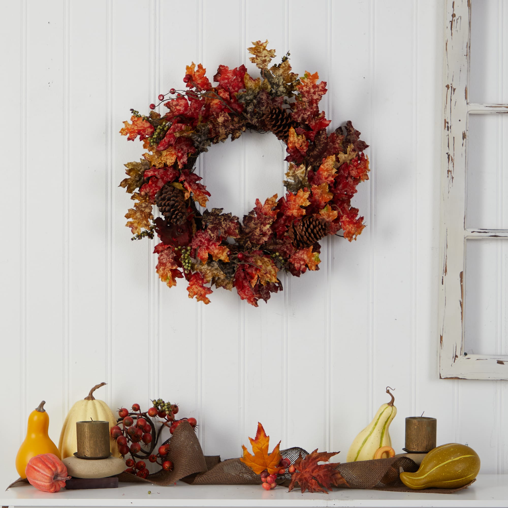 Nearly Natural W1255 Artificial-Thanksgiving-Wreaths - View #5