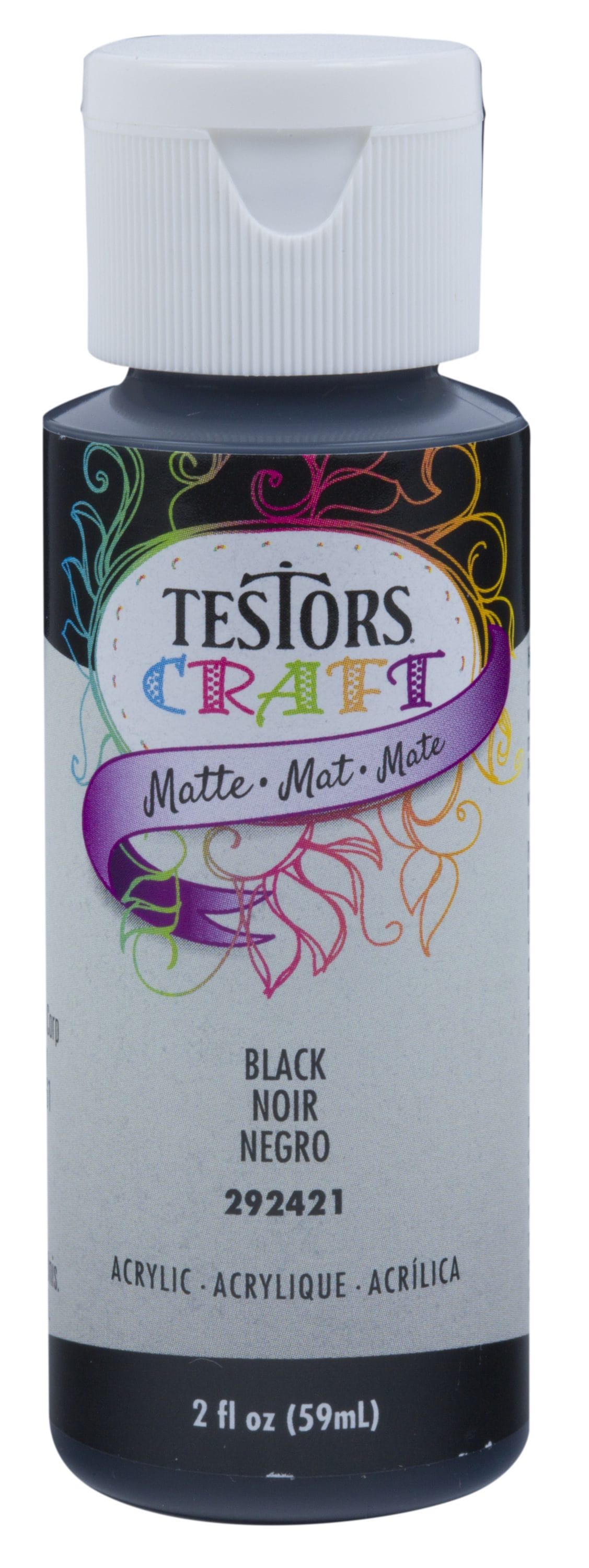 Testors Craft Matte Black Acrylic Paint