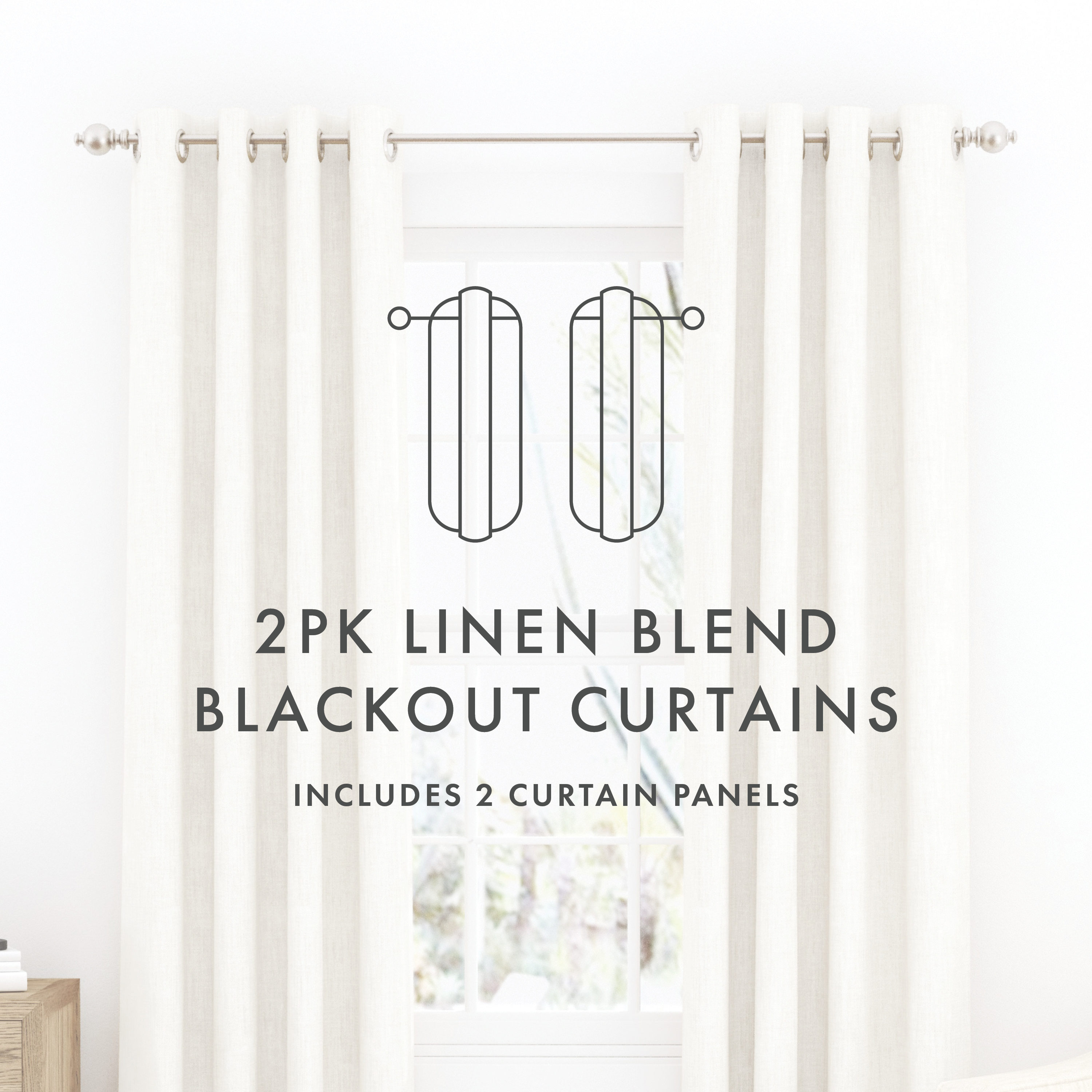 Ienjoy Home IH-CTGB-5084-IV curtains - View #3
