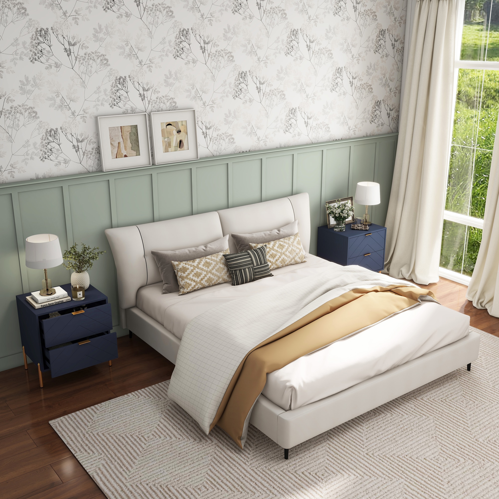 Clihome CL-CJ2C-BL nightstands - View #4