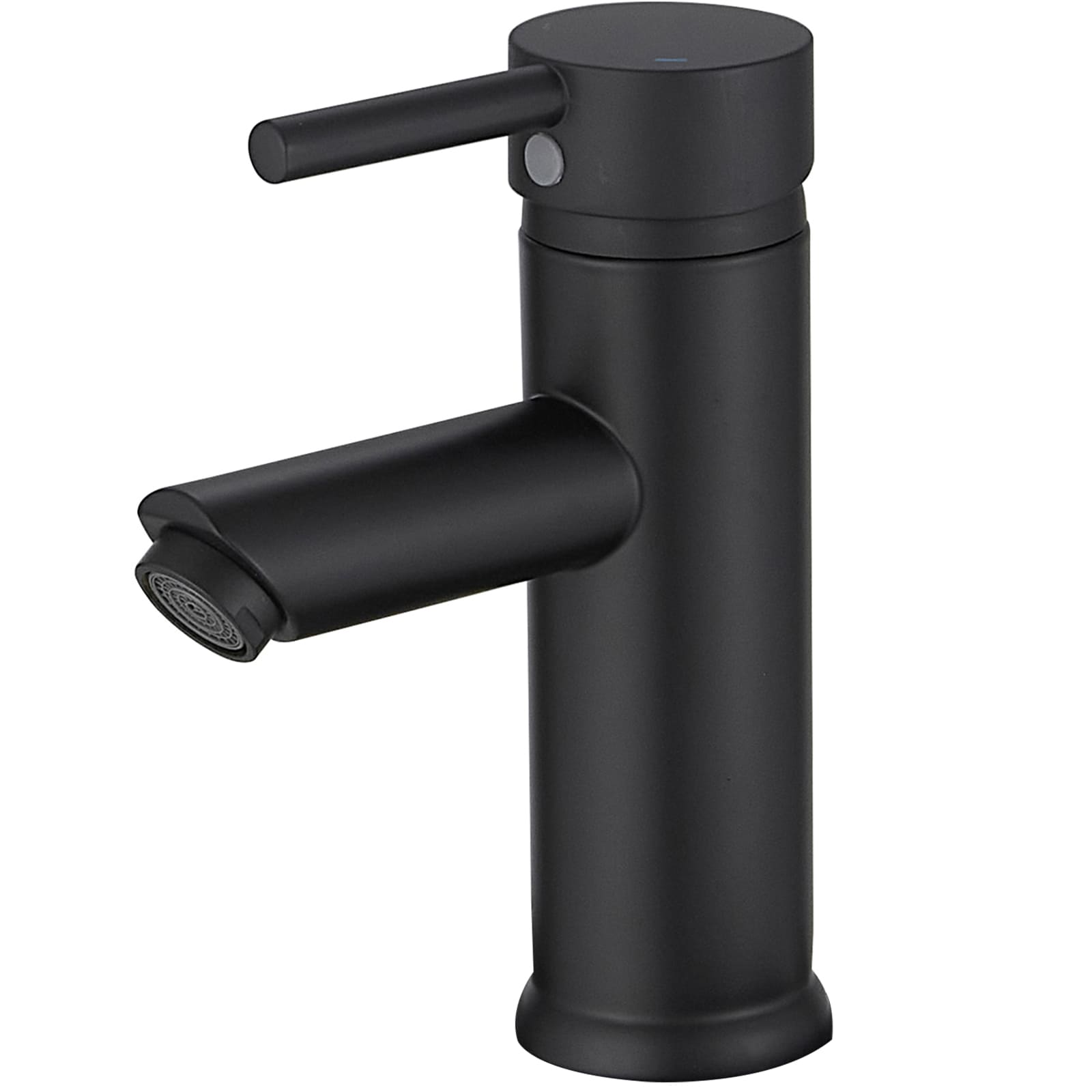 Matte Black Stainless Steel Single-Handle Bathroom Faucet