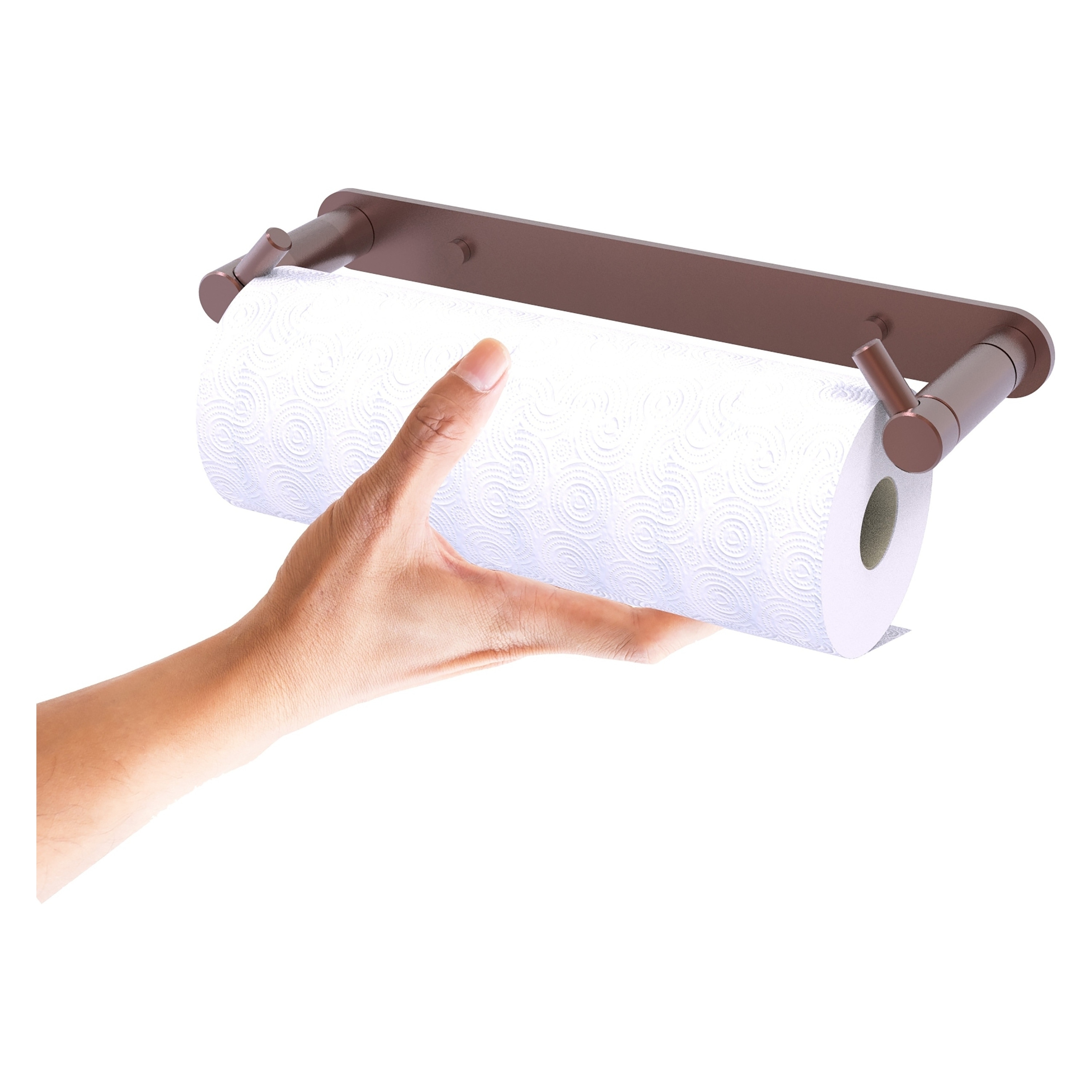 Basicwise Black Metal Undercabinet Paper Towel Holder in the Paper