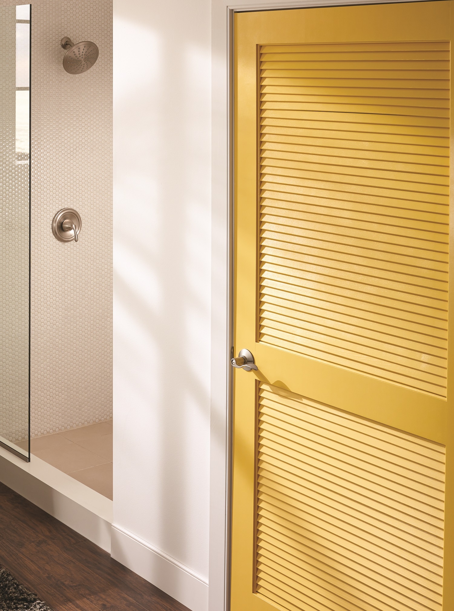 Schlage Accent Satin Nickel Interior Bed/Bath Privacy Door Handle