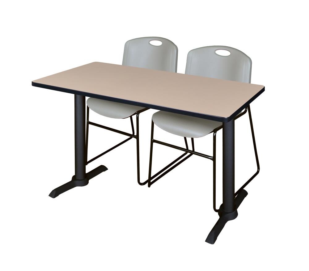 Regency MTRCT4824BE44GY Training Off-white 4-Person Training Table (48-in W x 29-in H)