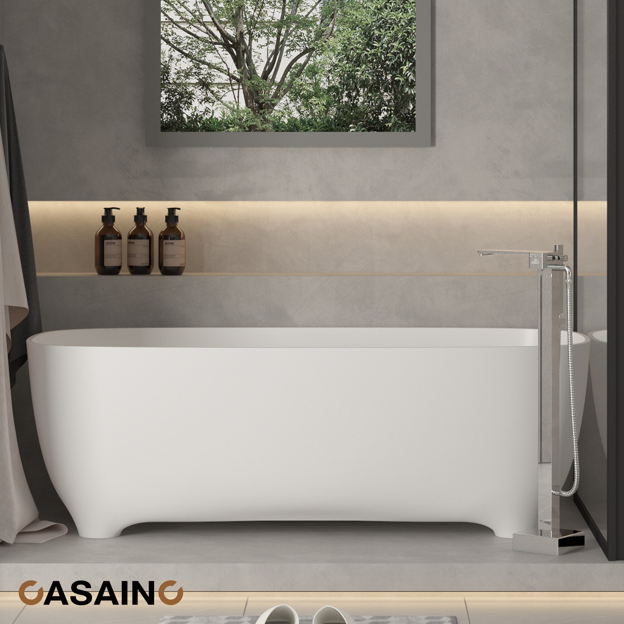 CASAINC KCLT0057-CP Roman-Tub-Faucets - View #2