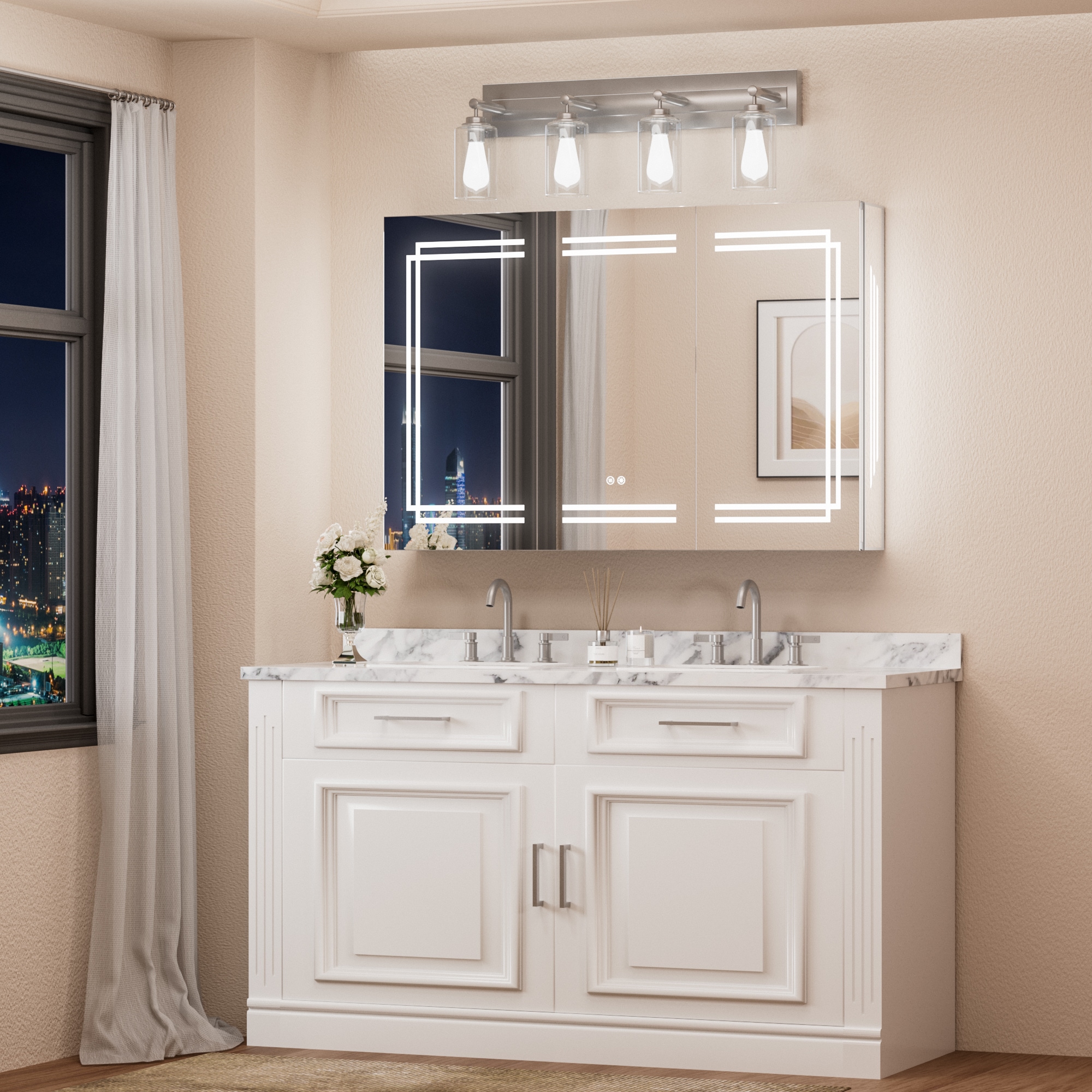 Keonjinn LW-JG-ZCG-12181SI Bathroom-Medicine-Cabinets - View #2