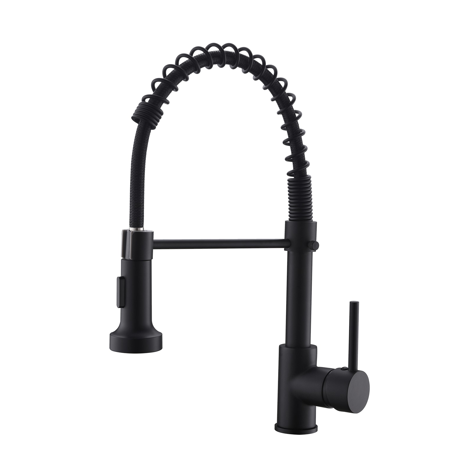 LUXEYARD Commercial Black Kitchen Faucet with Pull Down Sprayer Single Handle Single Lever Kitchen Sink Faucet