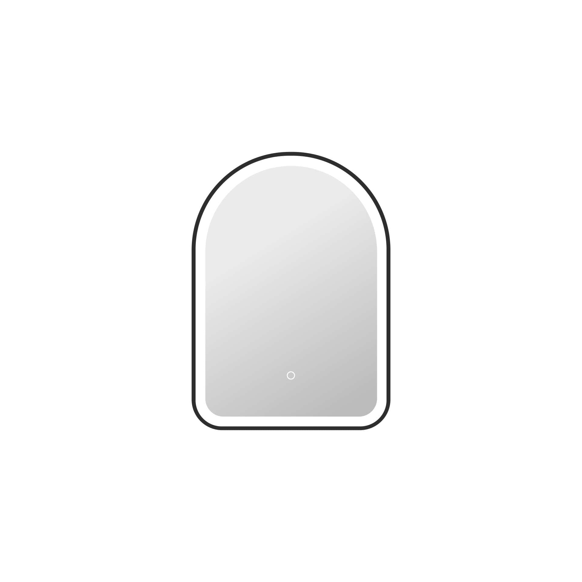 Simply Living Home Seraphine 28 inch Arch LED Front and Backlit Wall Mirror in Black