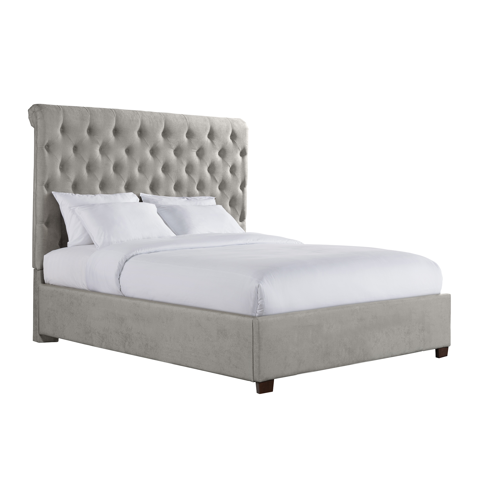 Picket House Furnishings Jeremiah Gray King Wood Upholstered Bed at